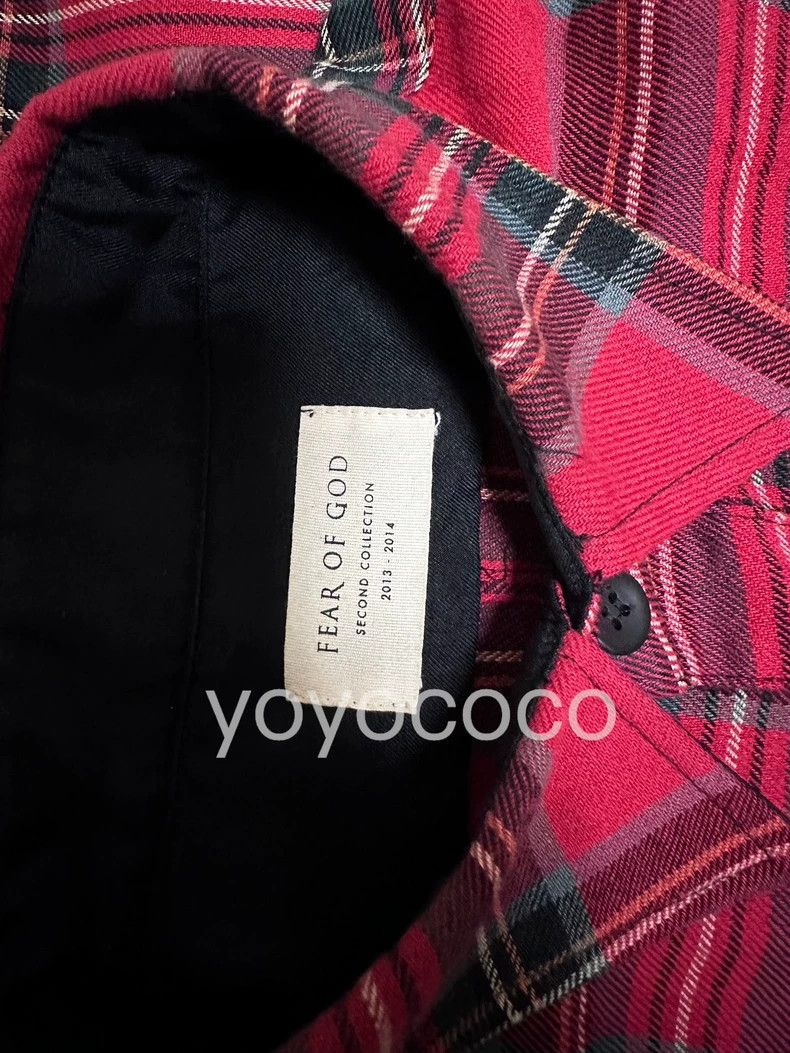 Fear of God Fear of God Flannel red plaid shoulder shirt Size US M / EU 48-50 / 2 - 5 Thumbnail