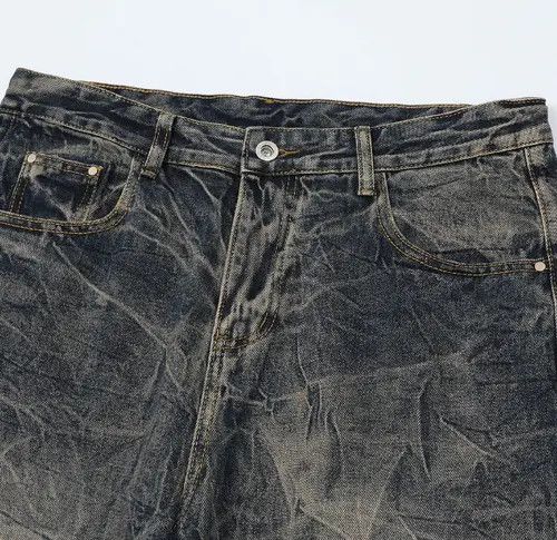 Japanese Brand American street retro wide-leg loose straight baggy jeans Size US 34 / EU 50 - 2 Thumbnail