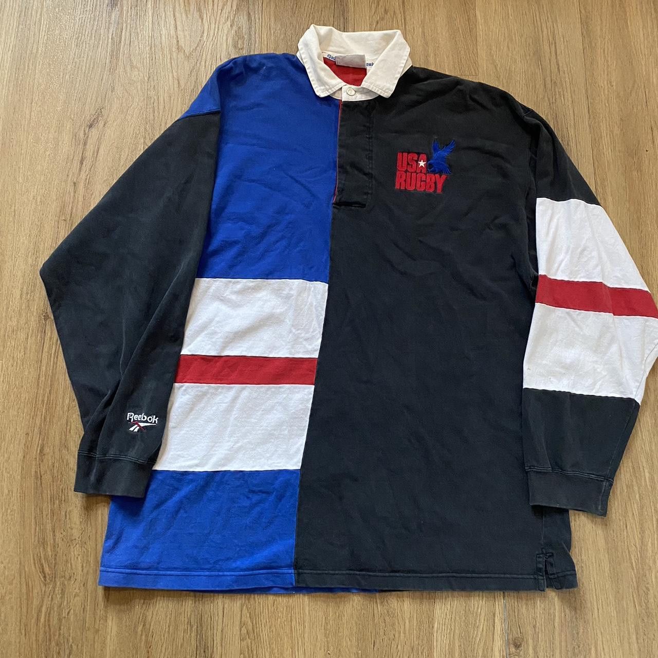 Reebok 90s USA Rugby Reebok long sleeve shirt Size US XL / EU 56 / 4 - 1 Thumbnail