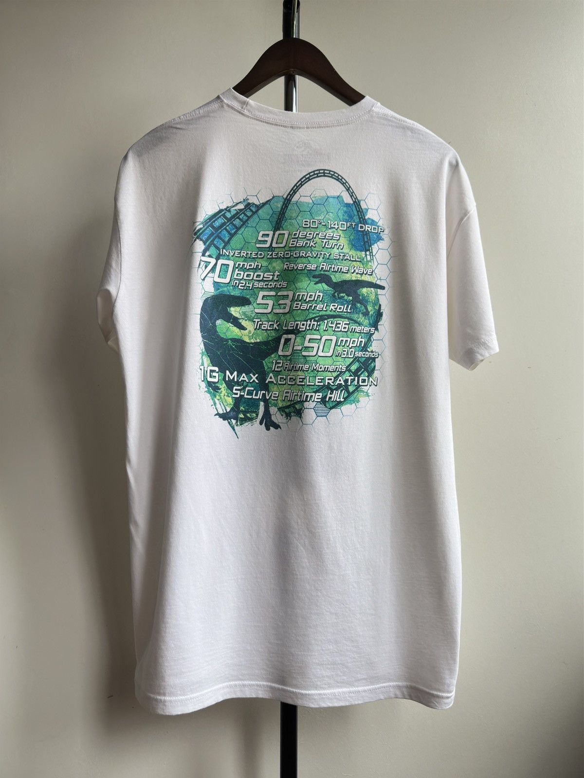 Universal Studios × Vintage Jurassic World Universal Studios VelociCoaster Raptors Tee Size US XL / EU 56 / 4 - 2 Thumbnail