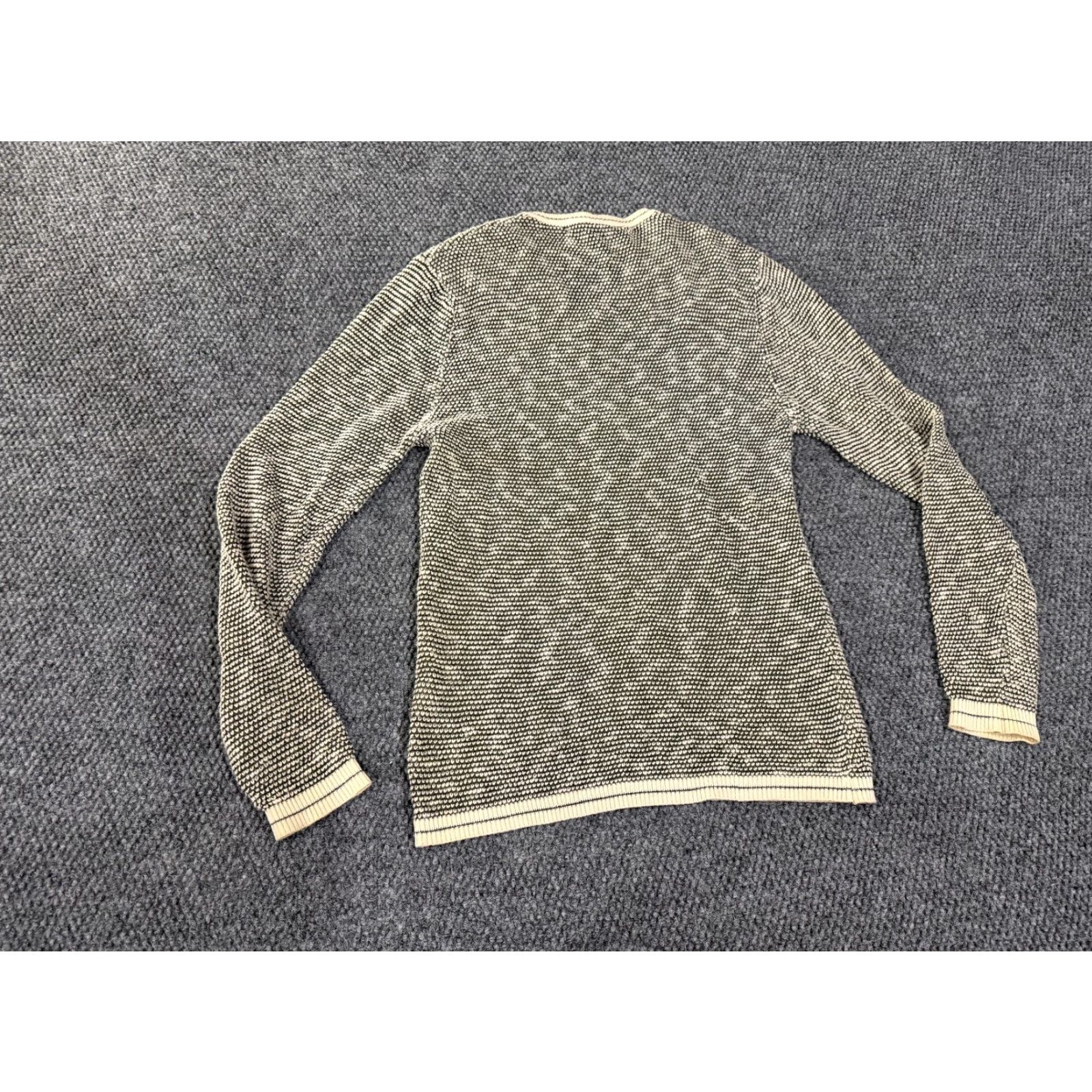 Zara Zara Sweater Mens M Pullover Knit V-Neck Long Sleeve Beige Cream Cotton Size US M / EU 48-50 / 2 - 6 Thumbnail