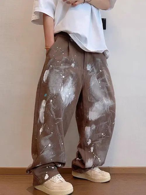 Japanese Brand Vintage Street Graffiti Hand Brushed Workwear Casual Pants Size US 34 / EU 50 - 1 Thumbnail