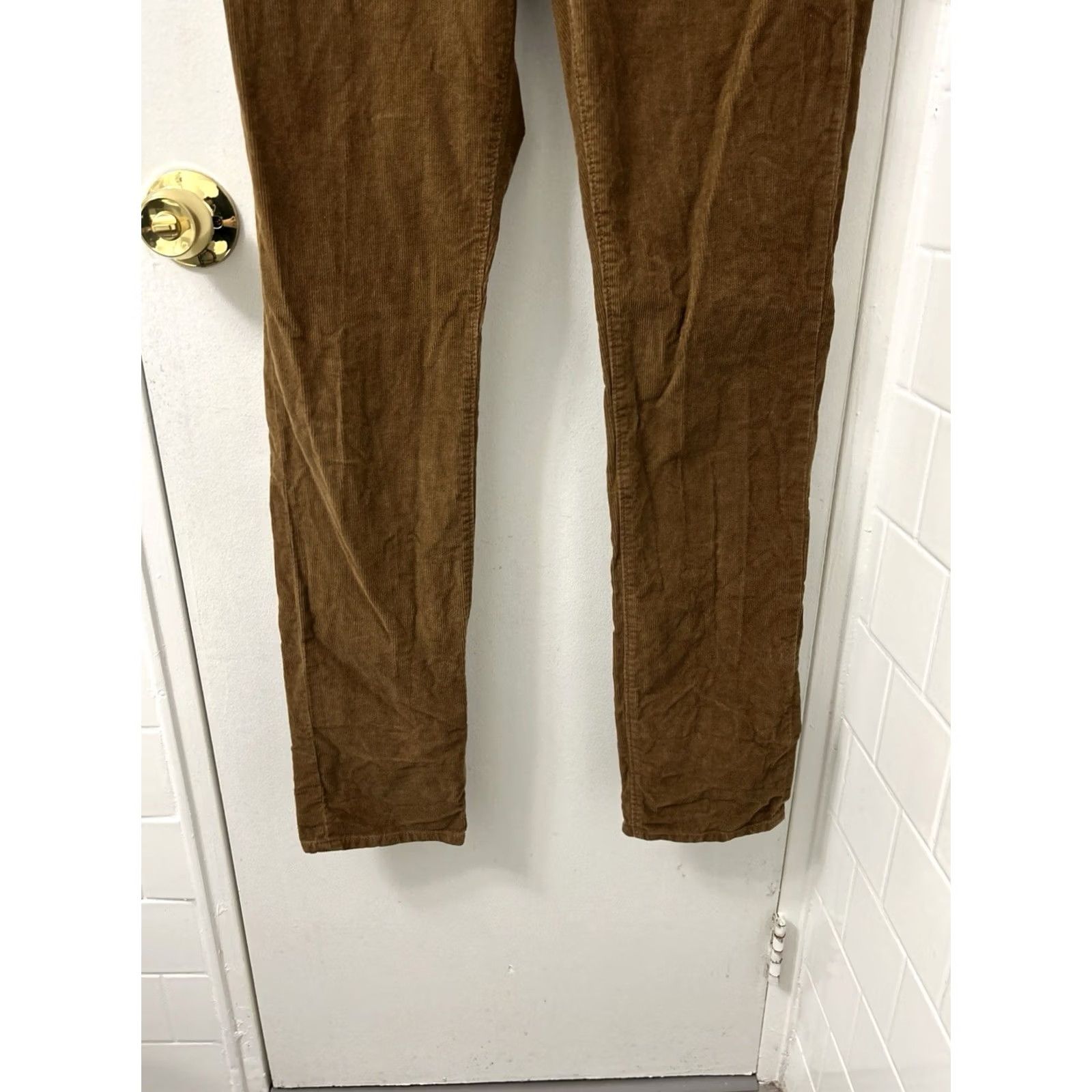 J.Crew J.CREW Flex Corduroy Pants Mens 32x32 Brown Slim Fit 5-Pocket Trousers Size US 32 / EU 48 - 3 Thumbnail