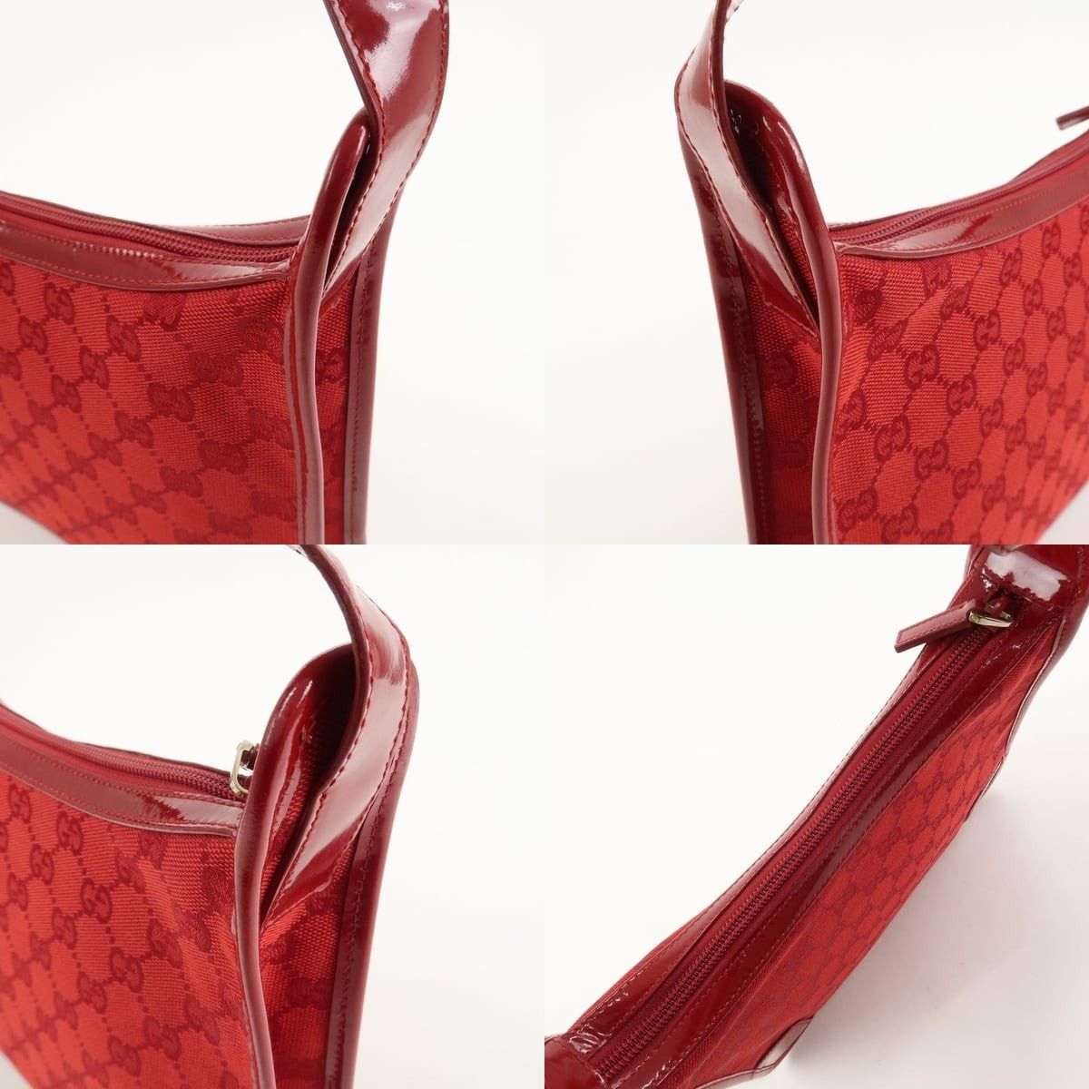 Gucci Gucci GG Canvas Shoulder Bag Red Size ONE SIZE - 6 Thumbnail