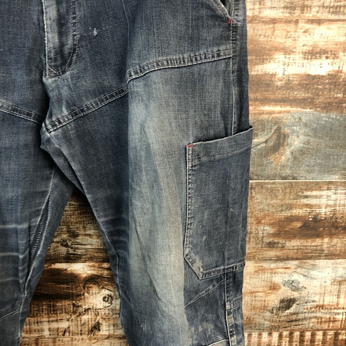 Japanese Brand Field Core Blue Distressed Denim Pants #A2106 Size US 32 / EU 48 - 10 Thumbnail