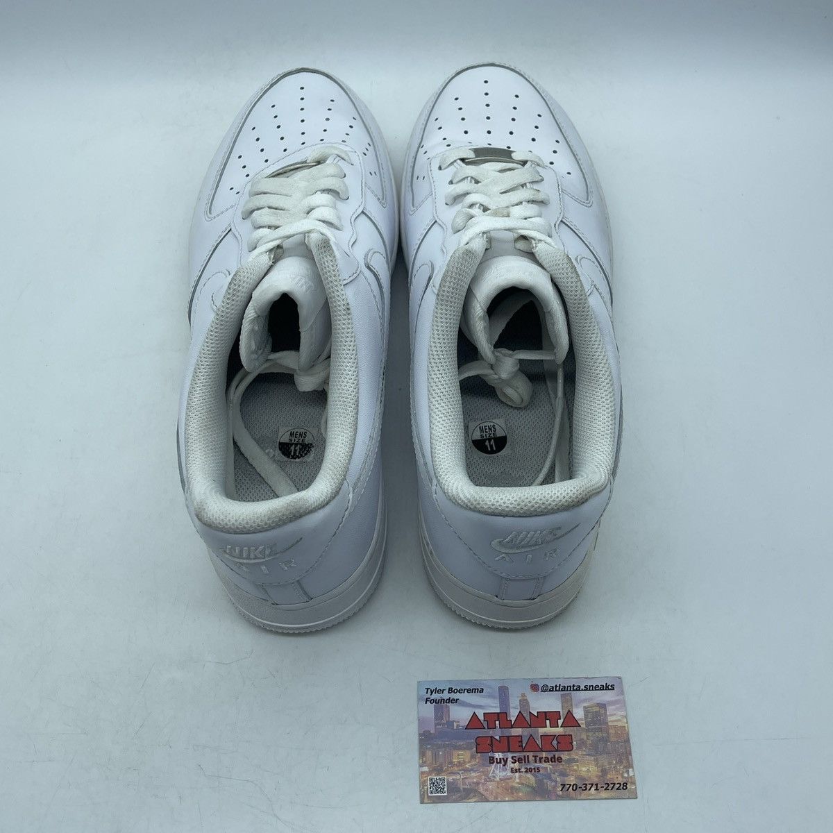 Nike Air Force 1 triple white Size US 11 / EU 44 - 6 Thumbnail