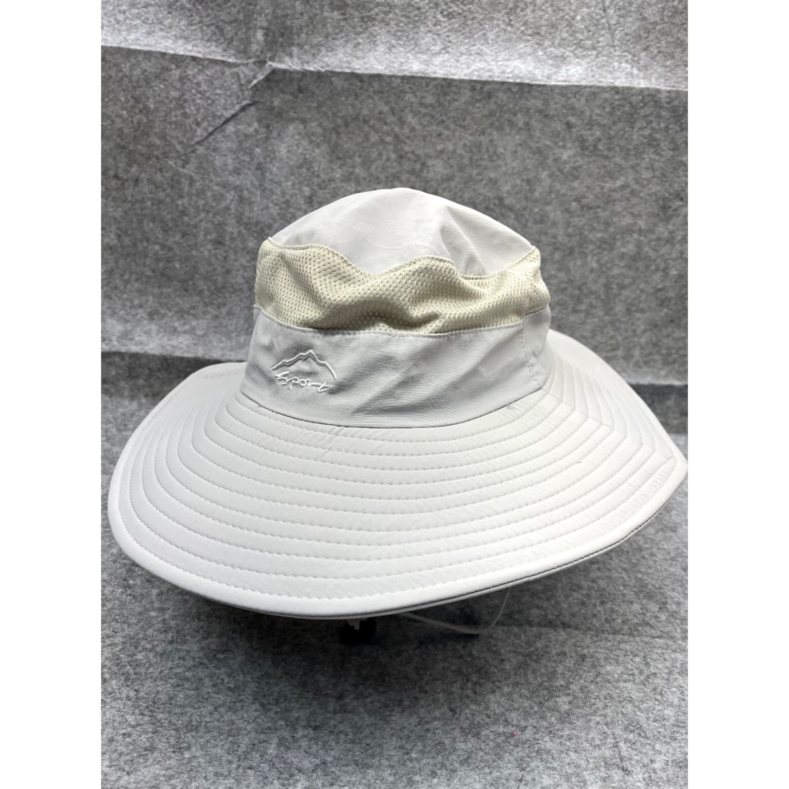 Vintage Sport Hat Adult One Size Gray Nylon Bucket Hat Logo Camping Fishing Hiking Travel Workwear Adjustable Breathable Lightweight Seasonal Men’s Cap Size ONE SIZE - 4 Thumbnail