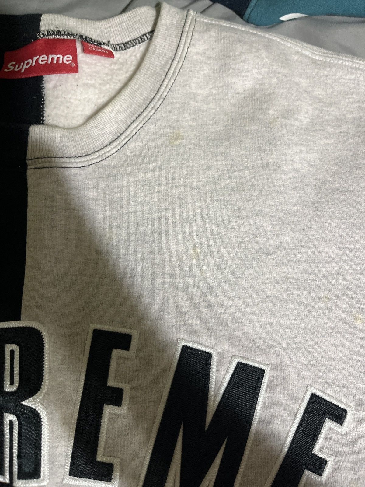 Supreme Supreme Split Crewneck Size US L / EU 52-54 / 3 - 6 Thumbnail