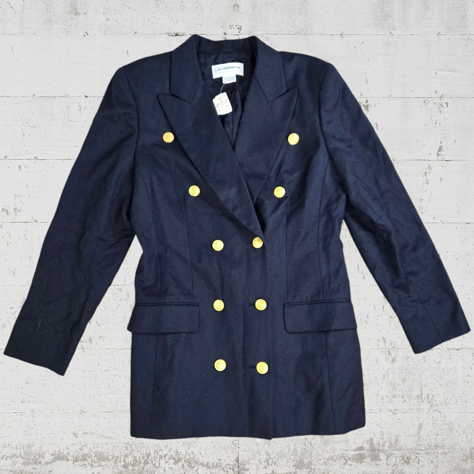 Vintage Vintage Navy Military Style Wool Blazer Size 6 Size M / US 6-8 / IT 42-44 - 2 Thumbnail