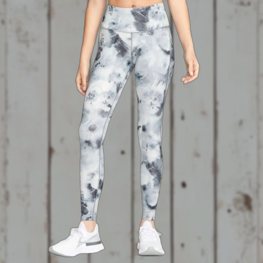 Nike Nike Air Leggings Women XL Grey Marble Pattern Dri-Fit Gym Workout Athletic Compression Skinny Size 40" / US 18 - 1 Thumbnail