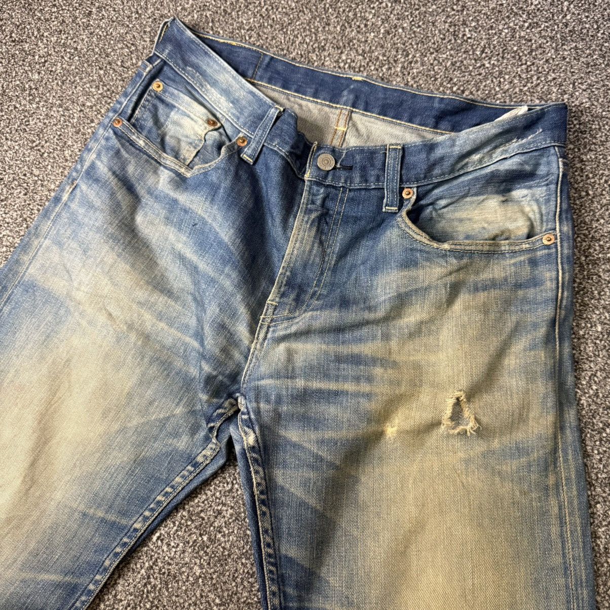 Beauty Beast 🔥 Levis 502 Distressed Mud Denim Size US 33 - 3 Thumbnail
