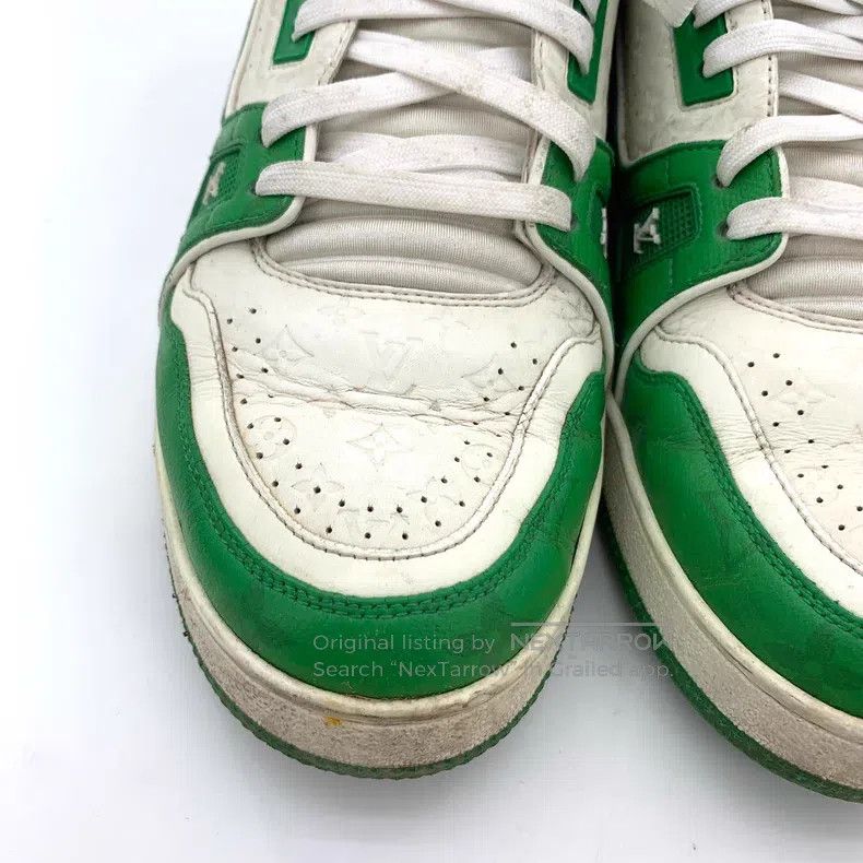 Louis Vuitton Louis Vuitton Green LOgo Lace-Up Casual Flat Shoe Sneakers Size US 7.5 / EU 40-41 - 8 Thumbnail