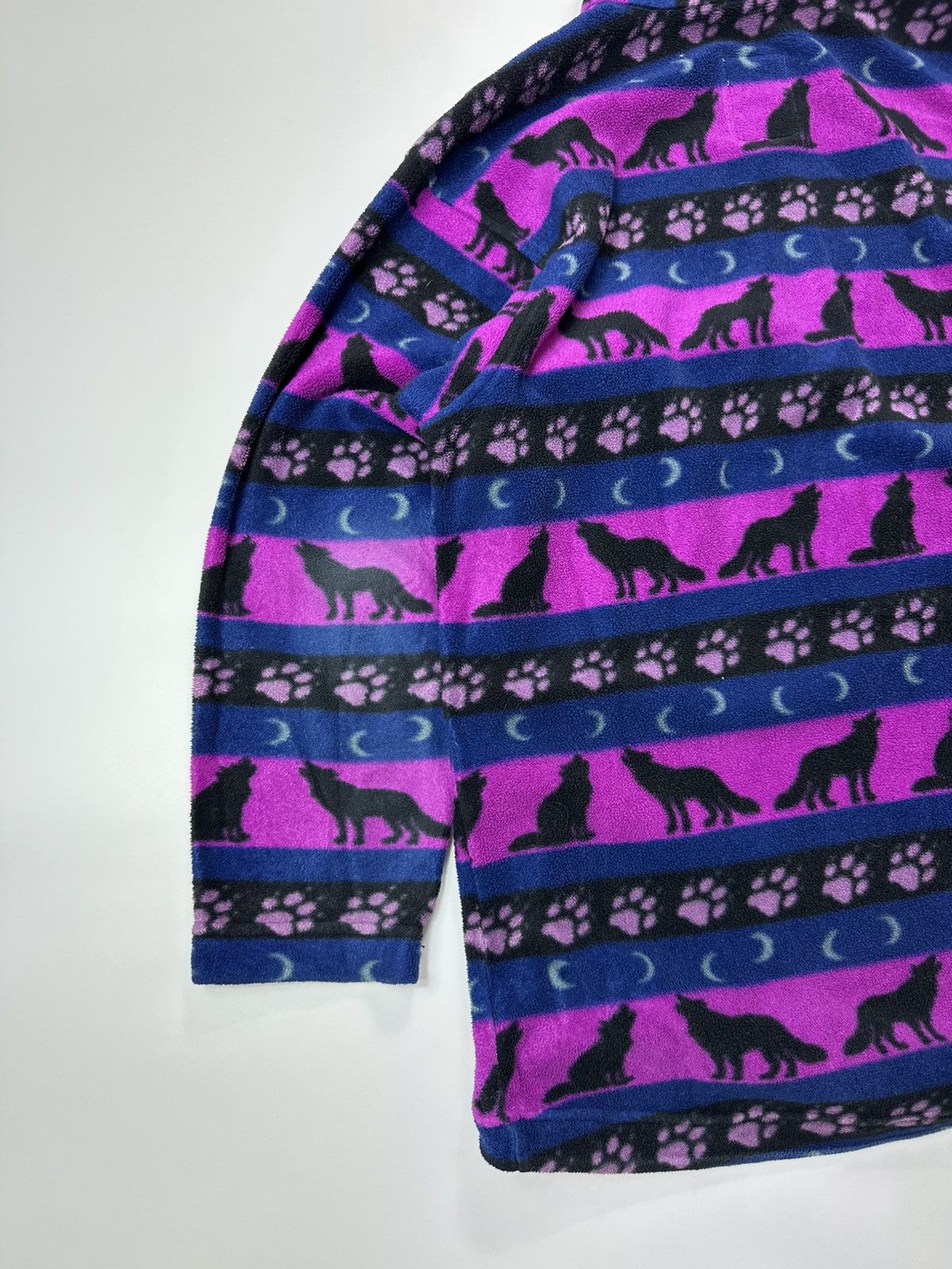 Jack Wolfskin 90's Jack Wolfskin Fleece Half-Zip Jacket Wolf Monogram Size US L / EU 52-54 / 3 - 14 Thumbnail