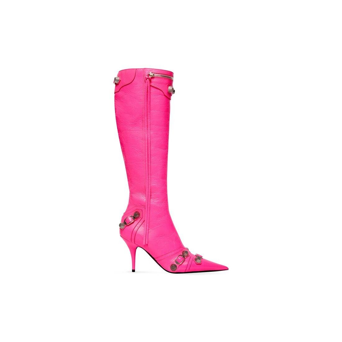 Balenciaga o1w1db10125 Cagole 90mm Boots in Fluo Pink Size US 6 / IT 36 - 1 Thumbnail