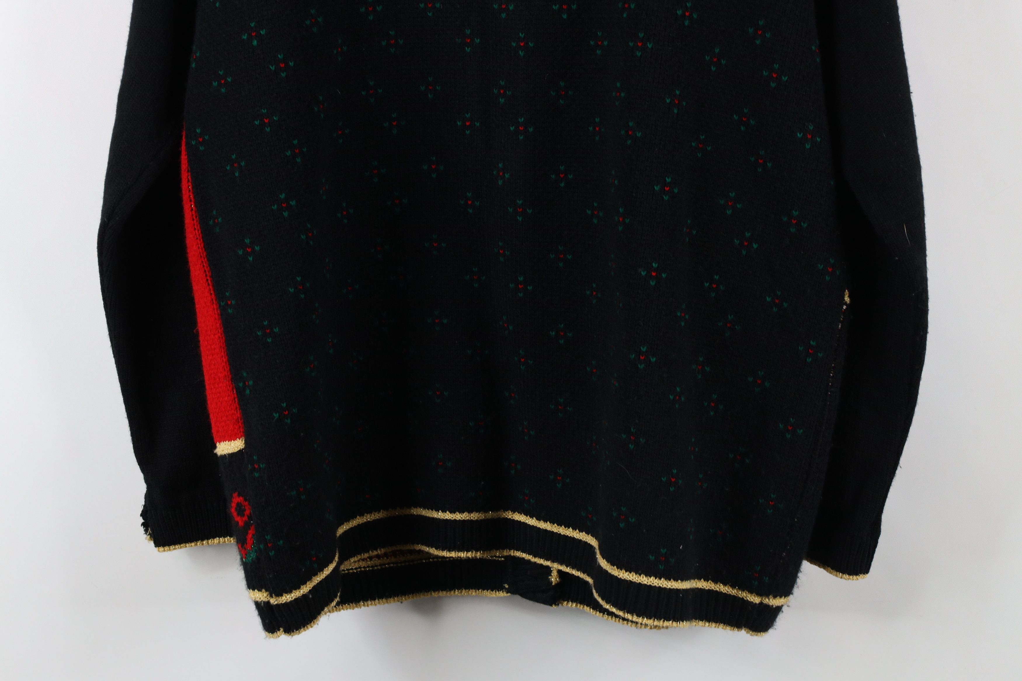 Vintage Vintage 90s Streetwear Christmas Knit Cardigan Sweater USA Size M / US 6-8 / IT 42-44 - 14 Thumbnail
