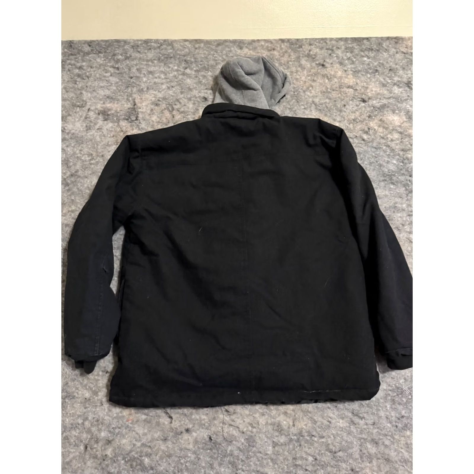 Dickies Dickies Canvas Hooded Quilt Lined Jacket Mens XL Black Bomber Jacket Zip Full Zip Hooded Lined Workwear Casual Short Short Sleeve? Size US XL / EU 56 / 4 - 5 Thumbnail