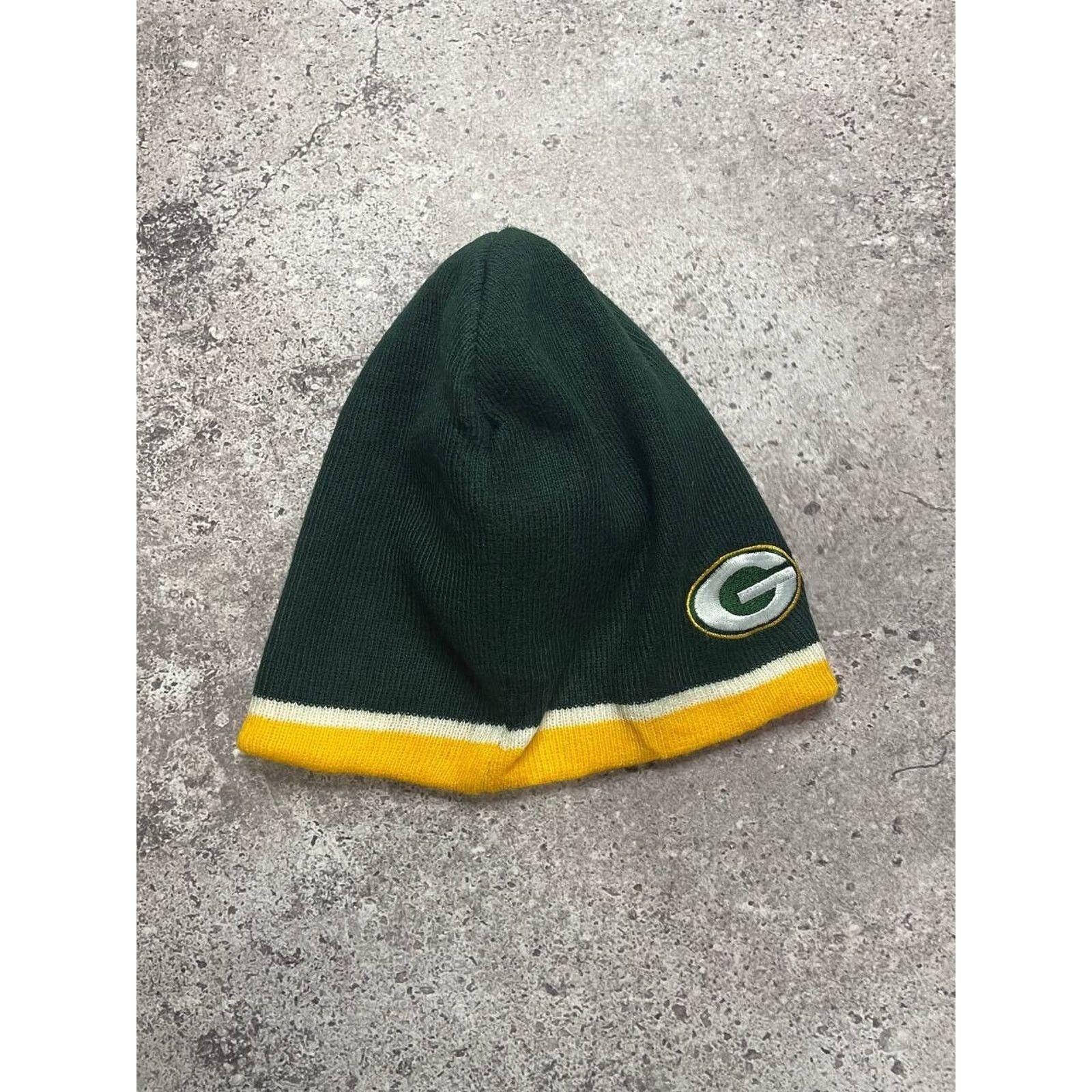 NFL × Vintage Vintage Green Bay Packers Green Yellow Knit Beanie Hat Size ONE SIZE - 5 Thumbnail