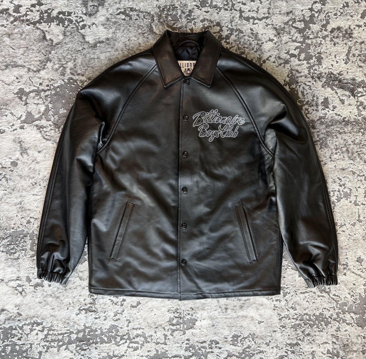 Billionaire Boys Club BILLIONAIRE BOYS CLUB LEATHER COACH JACKET- BLACK, size S Size US S / EU 44-46 / 1 - 1 Thumbnail