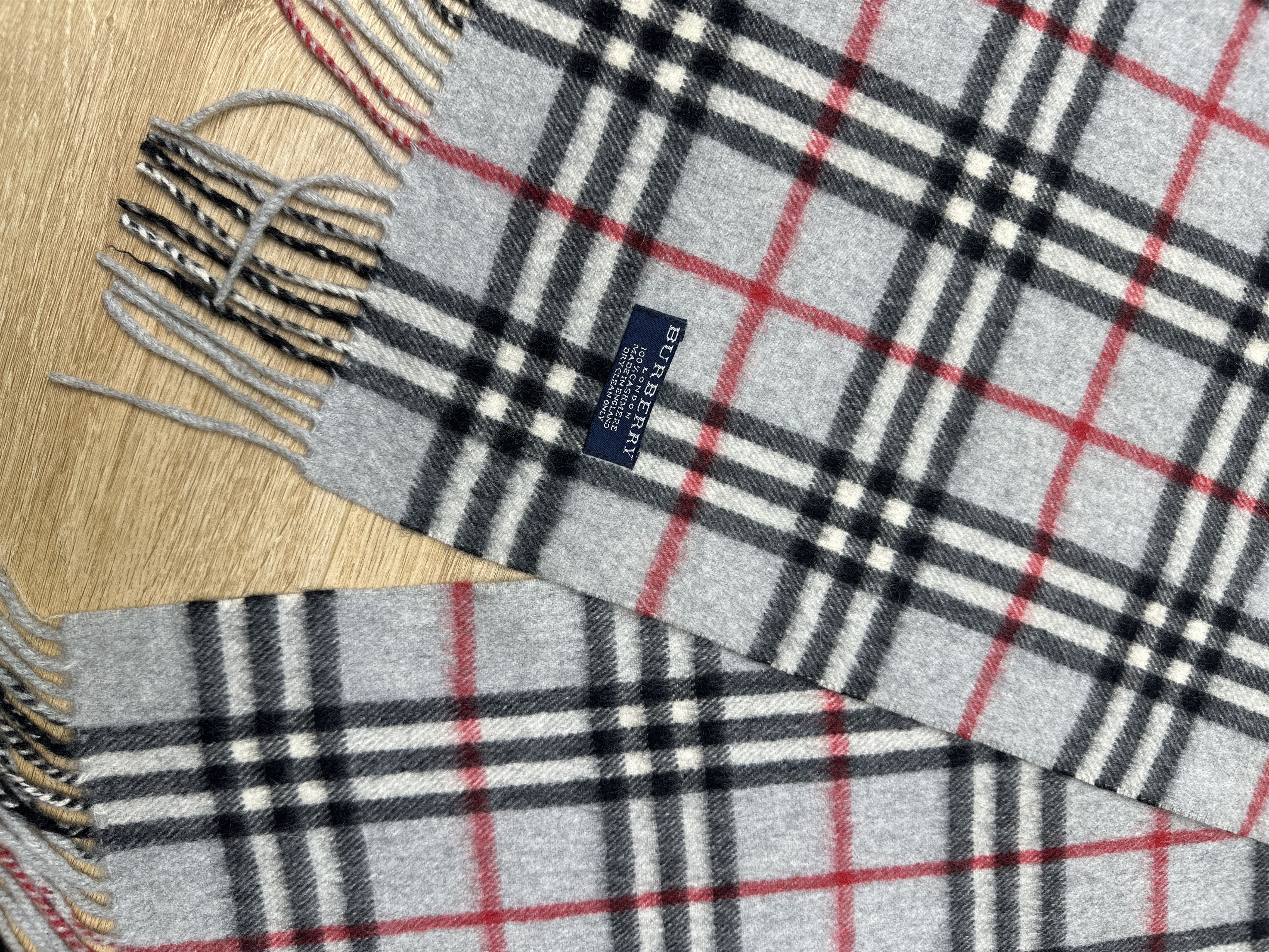 Burberry Archive Burberry London 100% Cashmere Check Scarf 180 x 35 Size ONE SIZE - 6 Thumbnail
