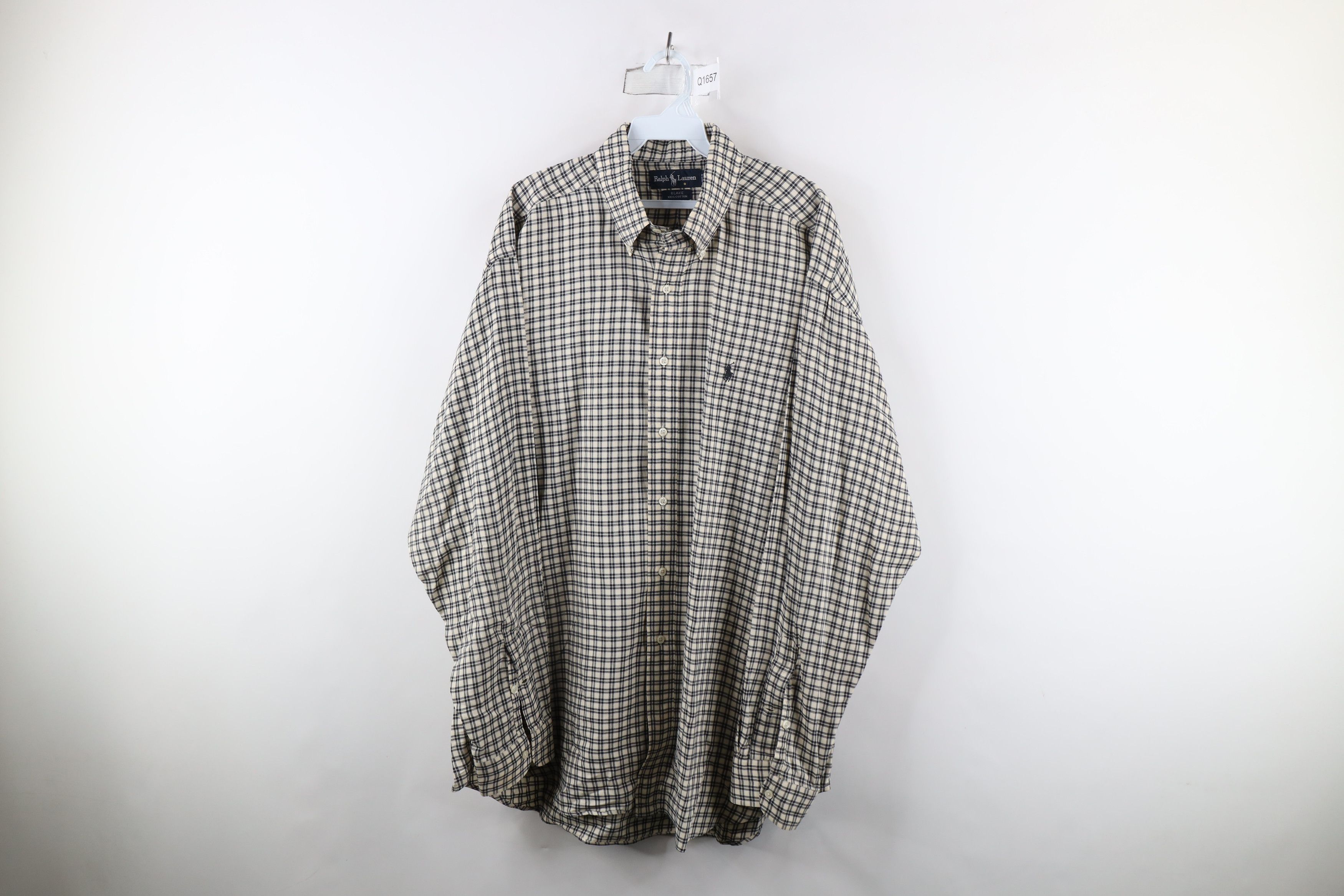 Ralph Lauren × Vintage Vintage 90s Ralph Lauren Flannel Collared Button Down Shirt Size US XL / EU 56 / 4 - 1 Thumbnail