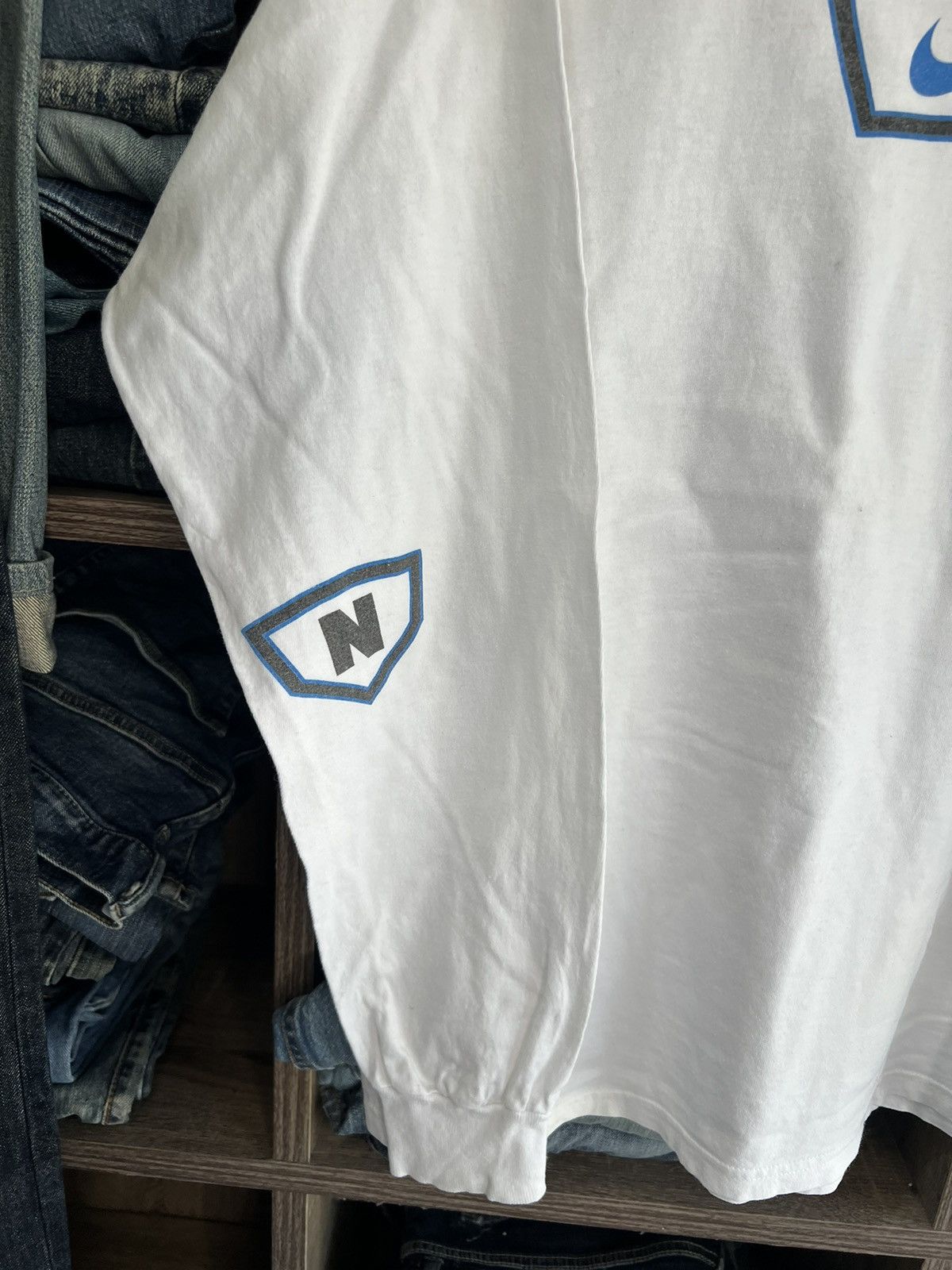 Nike 🔥Vintage Nike Swoosh Made in Usa Long Sleeves Size US M / EU 48-50 / 2 - 6 Thumbnail