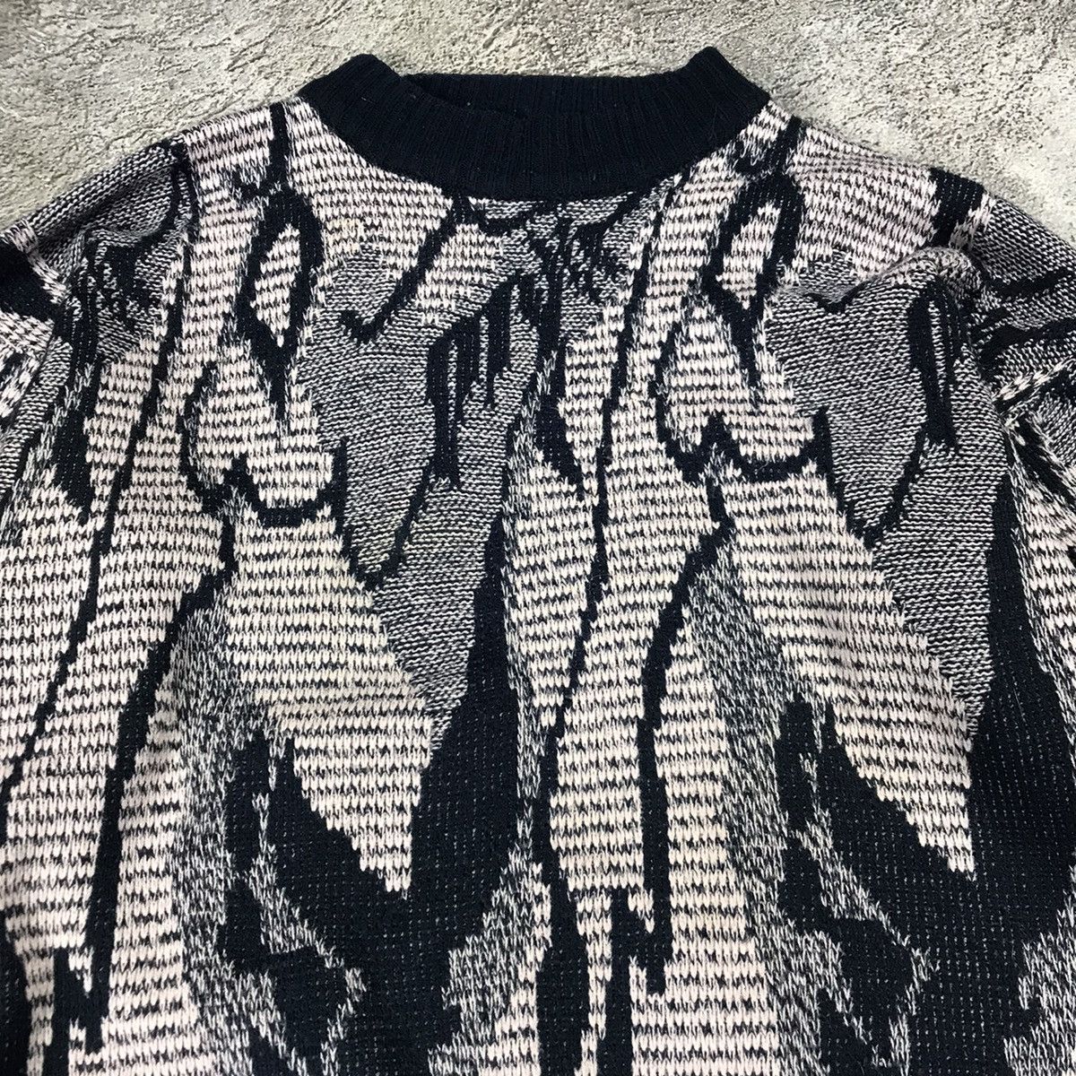 Vintage Vintage 90s Abstract Knit Sweater Oversized Grunge Y2K M Size M / US 6-8 / IT 42-44 - 4 Thumbnail
