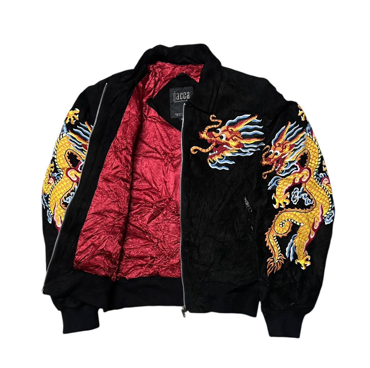 Other Sukajan leather souvenir jacket intricate dragon embroidery Size US M / EU 48-50 / 2 - 3 Thumbnail
