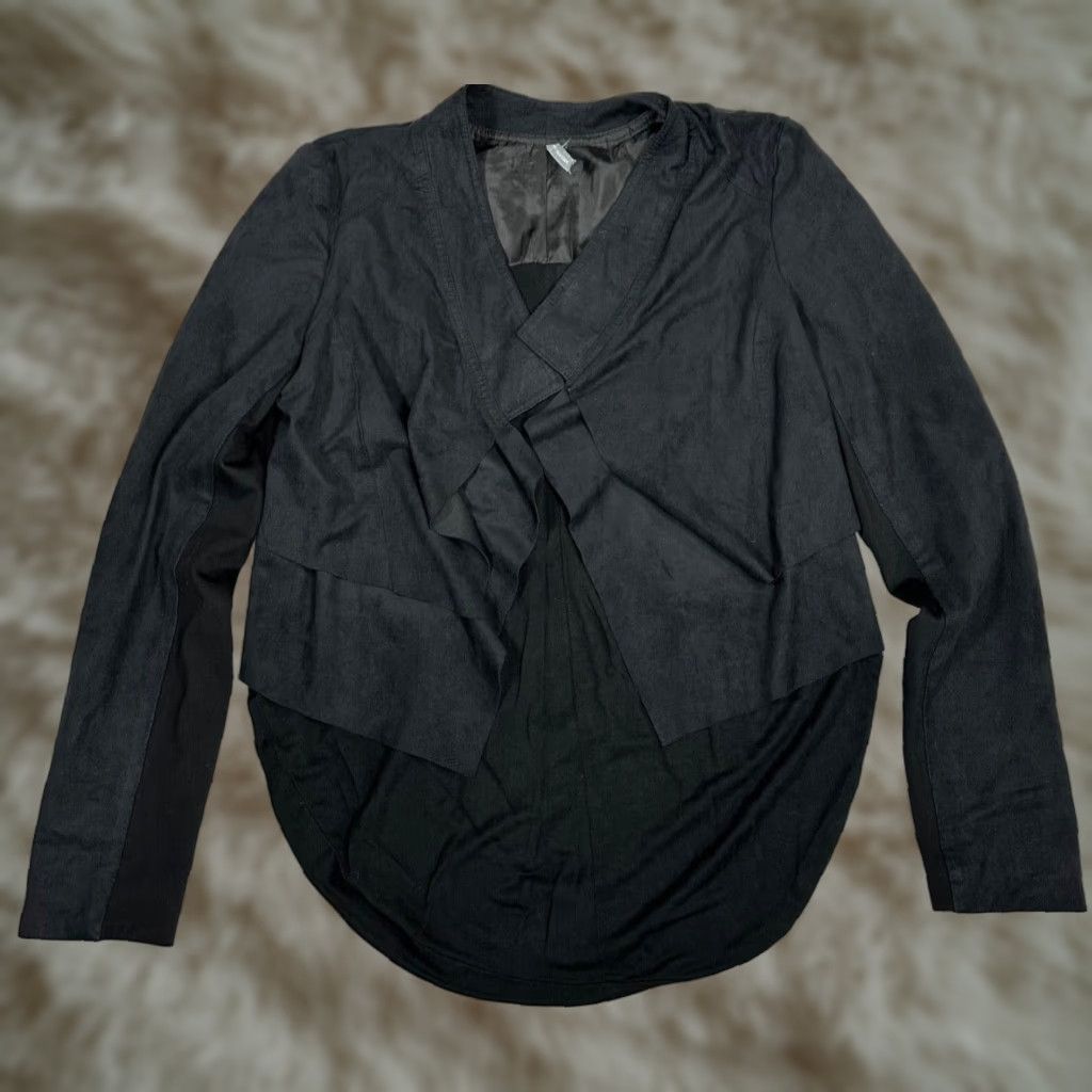 James Perse James Perse Womens Cardigan Sweater Open Front Long Sleeve Sz S Black High Low Sized Small Size S / US 4 / IT 40 - 1 Thumbnail