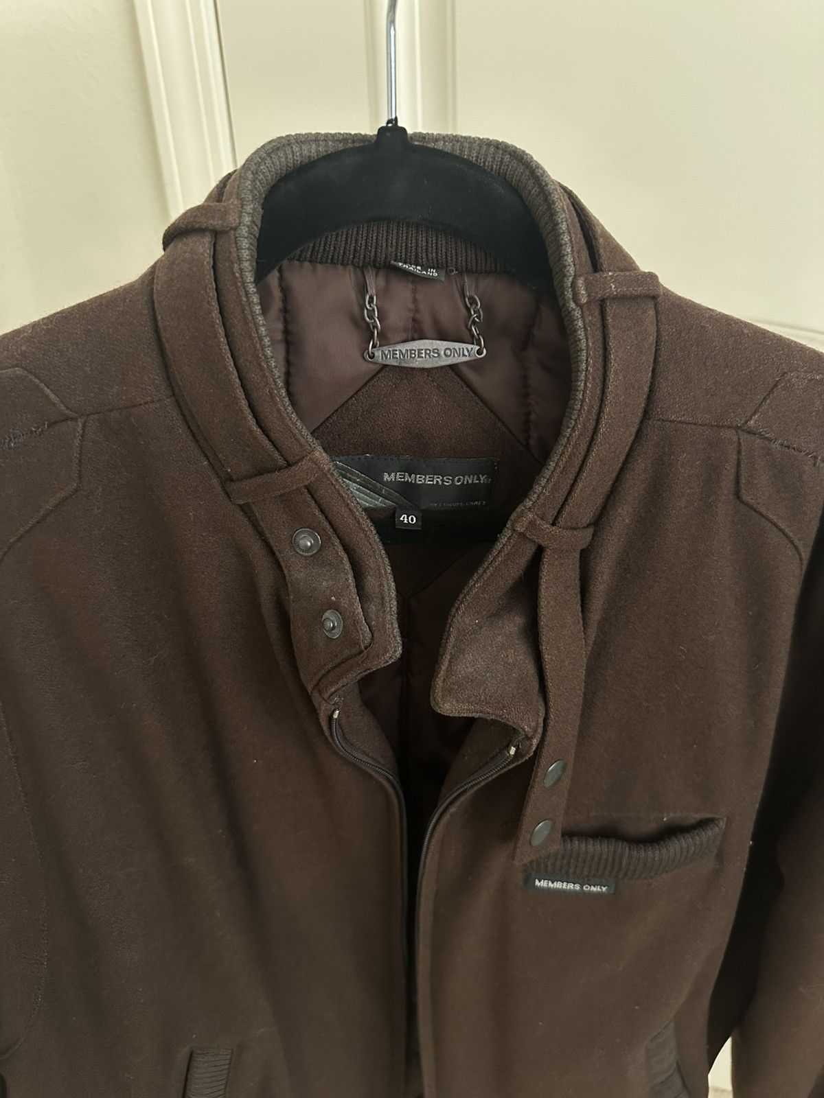 Members Only × Vintage Wool blend Vintage Members Only Lined Espresso Brown 40 Size US XXS / EU 40 - 3 Thumbnail