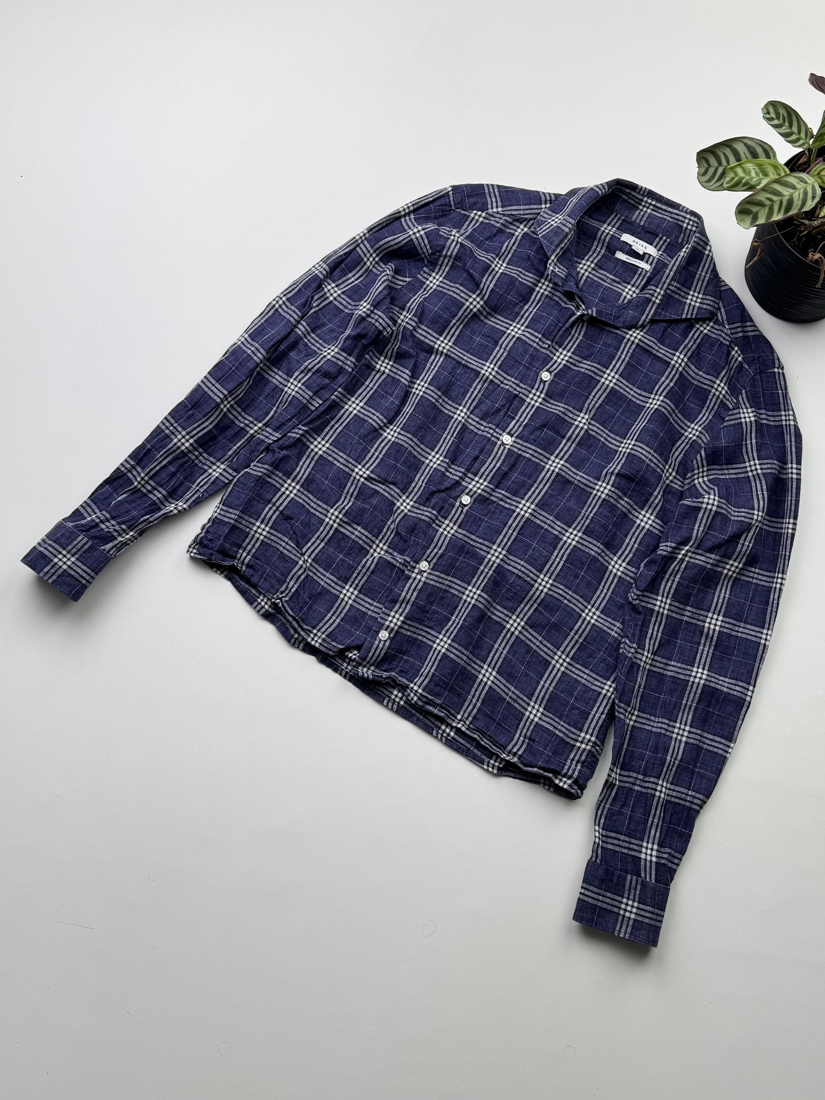 Reiss Reiss Linen Shirt Long Sleeve (145) Size US M / EU 48-50 / 2 - 1 Thumbnail