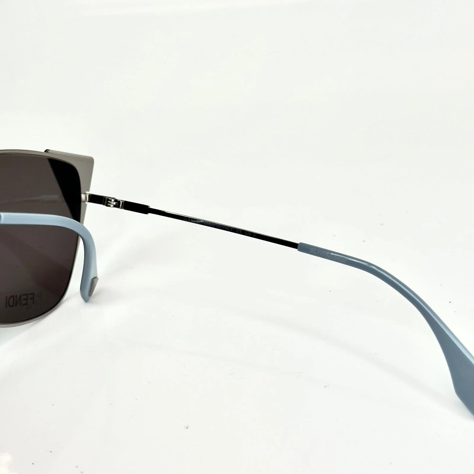 Fendi FENDI LEI FF0191S 0191 Silver Purple Mauve Triangle Sunglass Size ONE SIZE - 3 Thumbnail