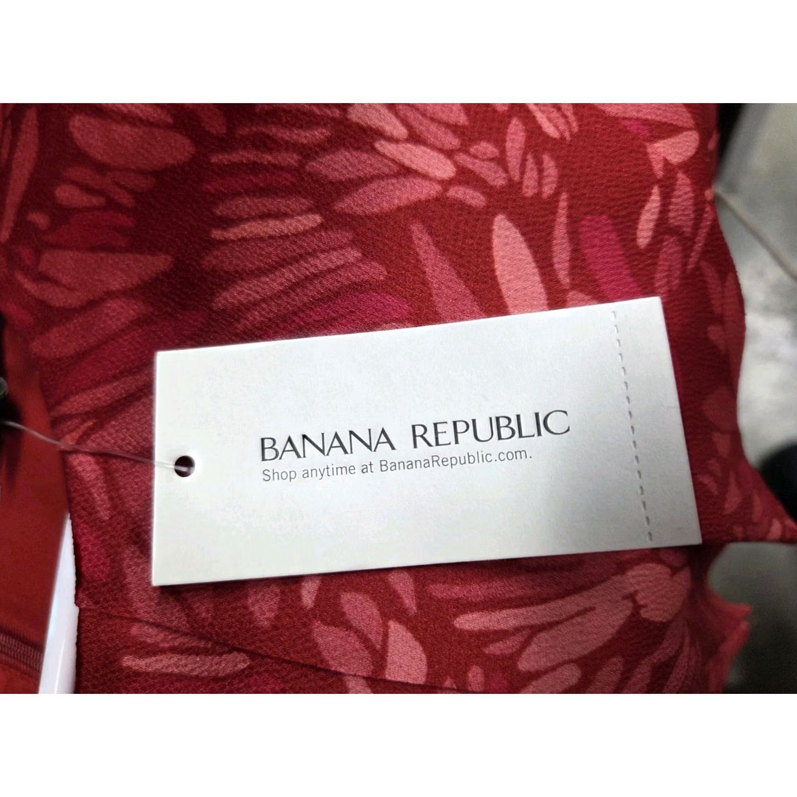 Banana Republic NWT Banana Republic Womens Red Sleeveless Ruffle Dress W/Liner 0 A-Line Zip Floral Knit Polyester Size XS / US 0-2 / IT 36-38 - 5 Thumbnail