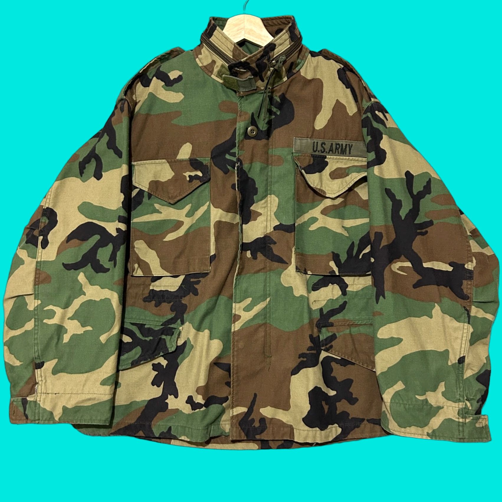 VINTAGE US Army M65 Field Jacket Coat Men Medium Multicolor