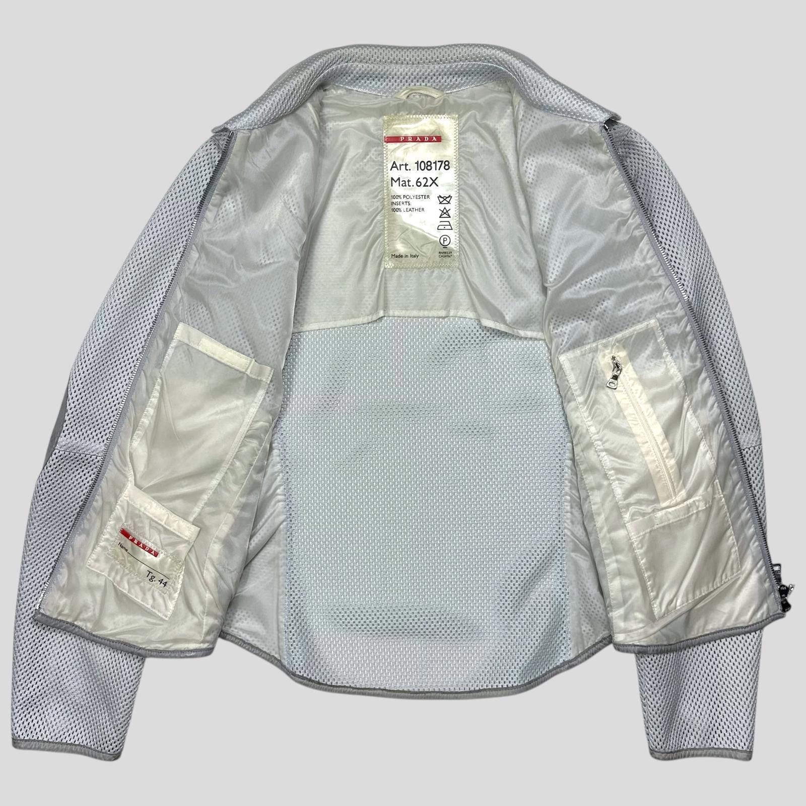 Prada Prada Sport SS00 Technical Mesh + Leather Moto Jacket - IT44 Size M / US 6-8 / IT 42-44 - 4 Thumbnail