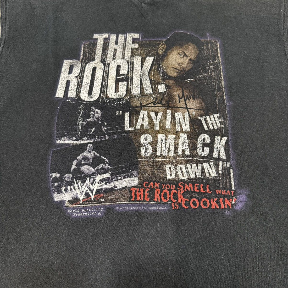 WWE Vintage The Rock Layin The Smack Down Tank Top Shirt WWE WWF Size US XL / EU 56 / 4 - 6 Thumbnail