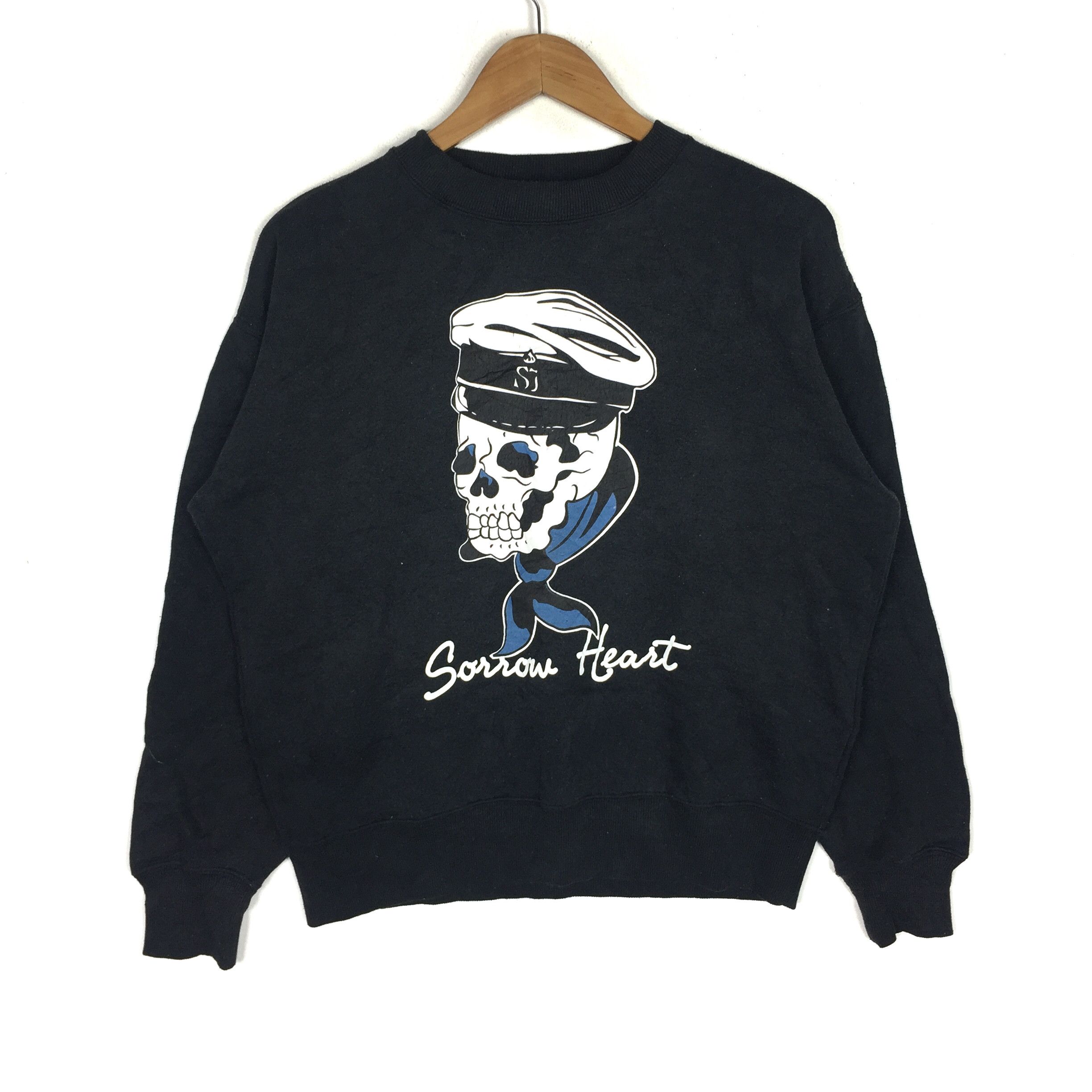 Rare!! OBLO Sorrow Heart Skull Sweatshirt