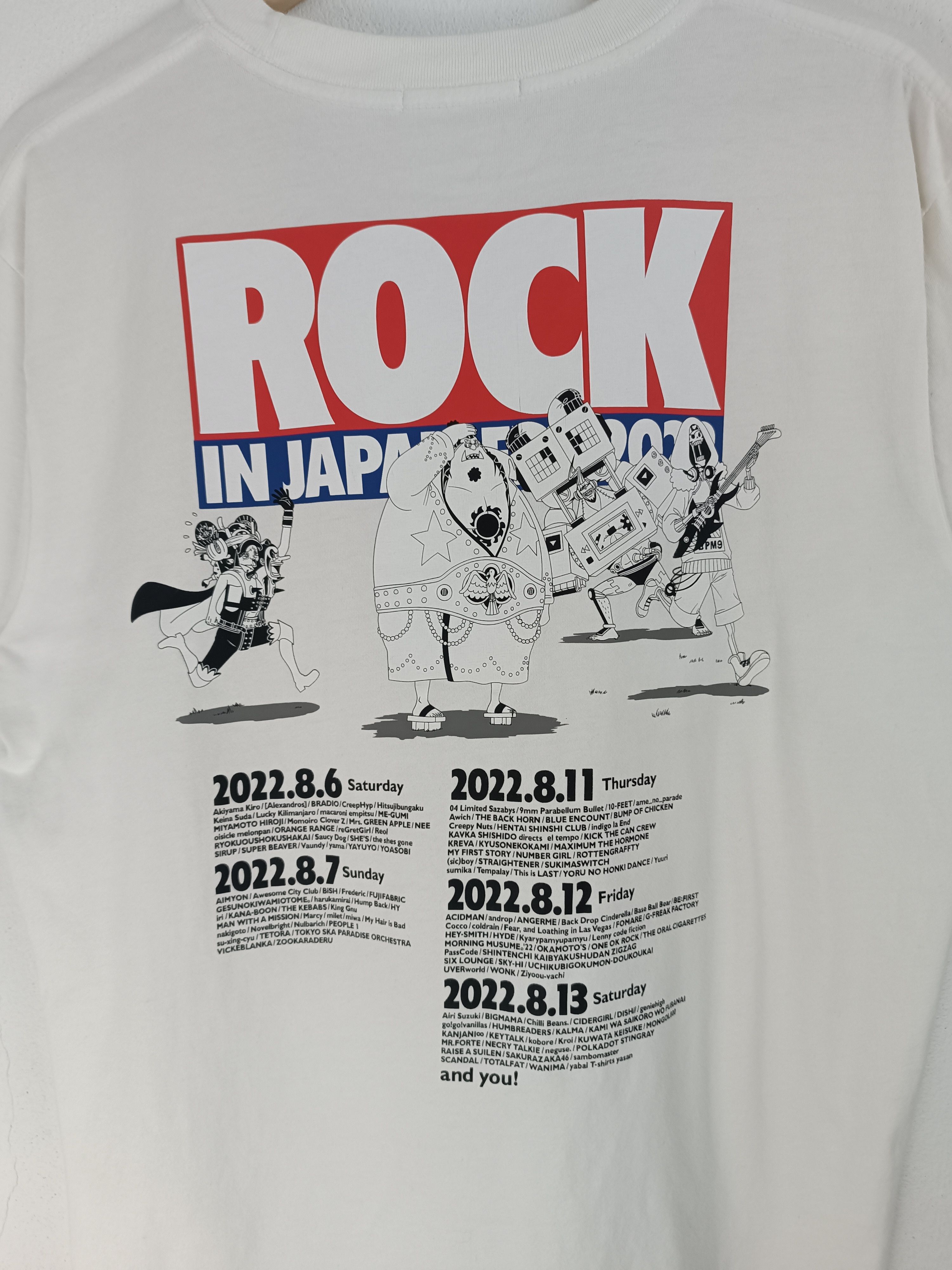 Anime ONE PIECE X ROCK IN JAPAN 2022 TEE ANDROP 9MM ALEXANDROS Size US L / EU 52-54 / 3 - 14 Thumbnail