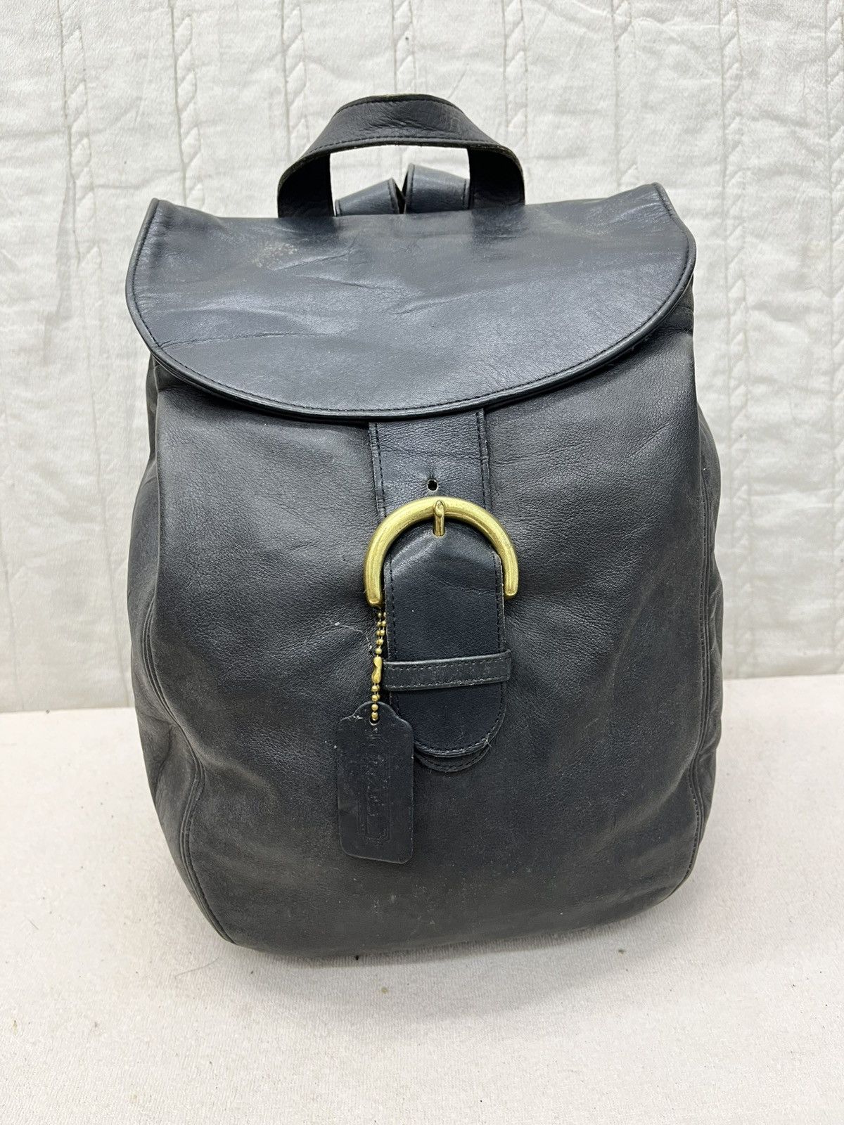 バッグ Vintage Coach Retro Classic Backpack COACH VINTAGE NAVY BLUE LEATHER TOP HANDLE BACKPACK | eBay