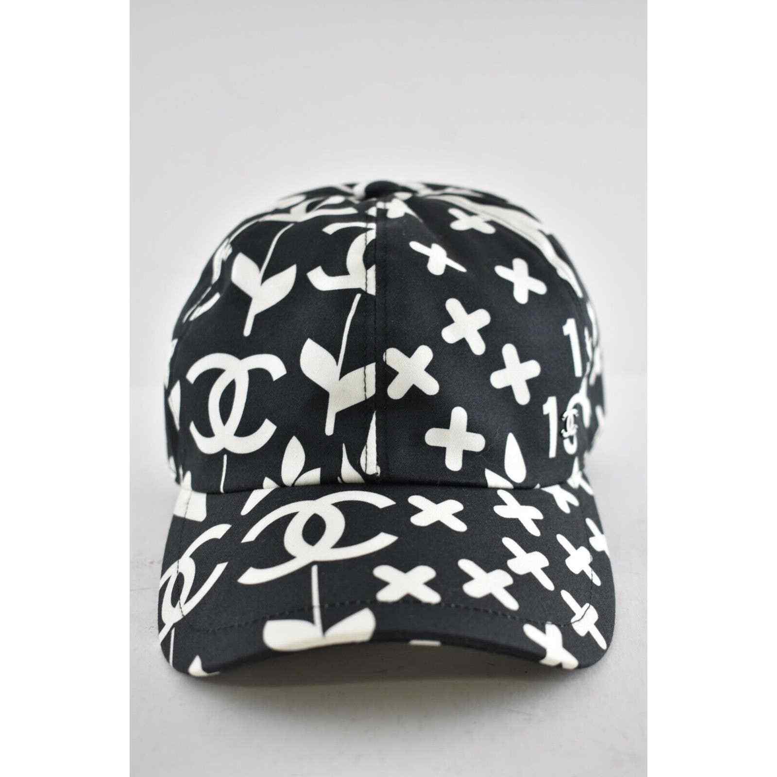 Chanel Chanel 22P Graffiti Logo Baseball Cap Curved Peak Hat Size ONE SIZE - 2 Thumbnail