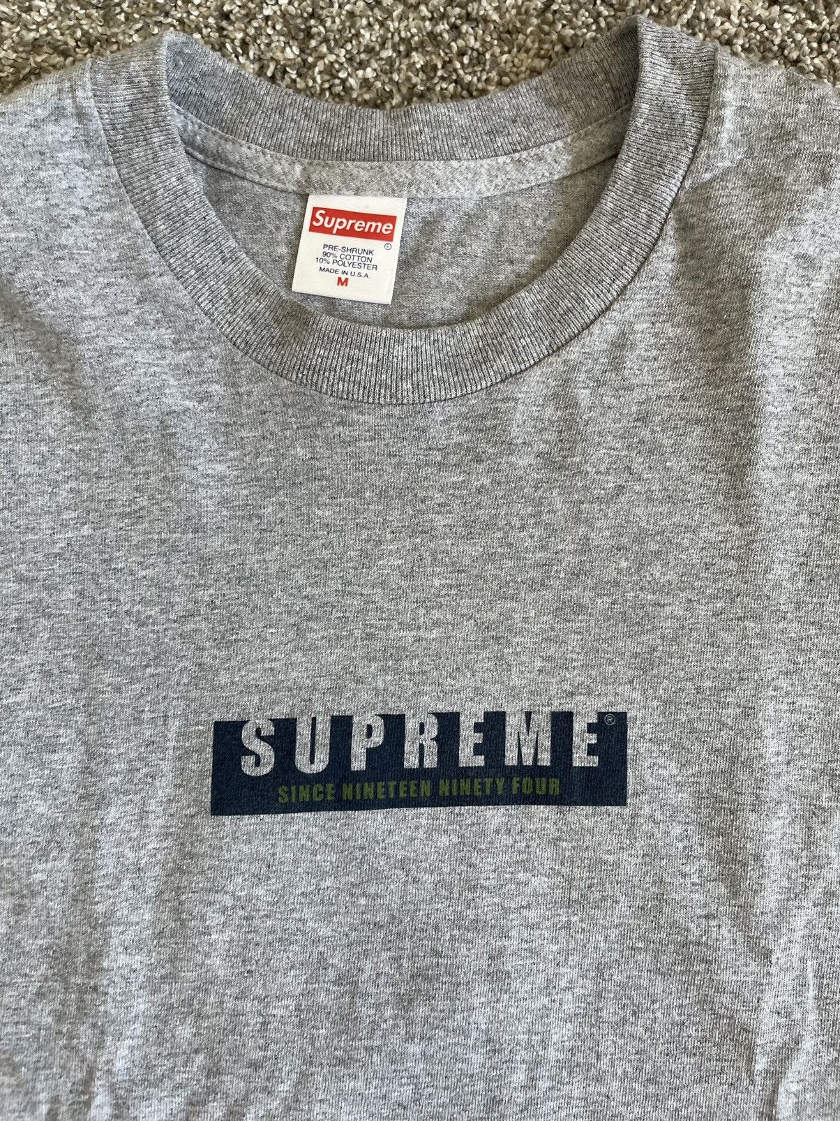 Supreme Supreme FW18 1994 Long Sleeve Tee Grey M Size US M / EU 48-50 / 2 - 2 Thumbnail