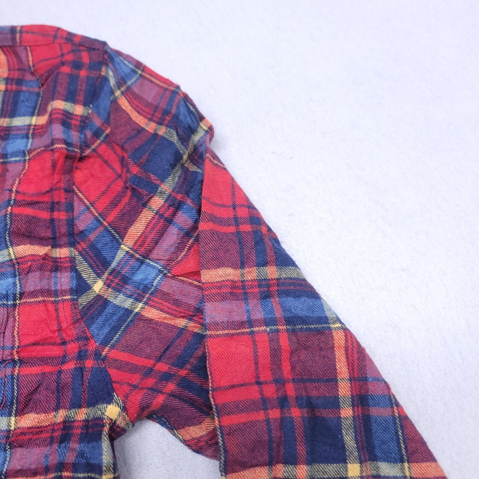 VSTR VSTR Casual Button Up Hoodie Mens Size XL Blue Red Plaid Size US XL / EU 56 / 4 - 5 Thumbnail