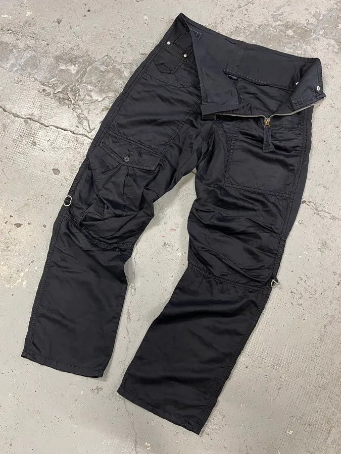 Marithe + Francois Girbaud × Vintage 2000s Marithé + François Girbaud Black Utility Pants Size US 31 - 6 Thumbnail