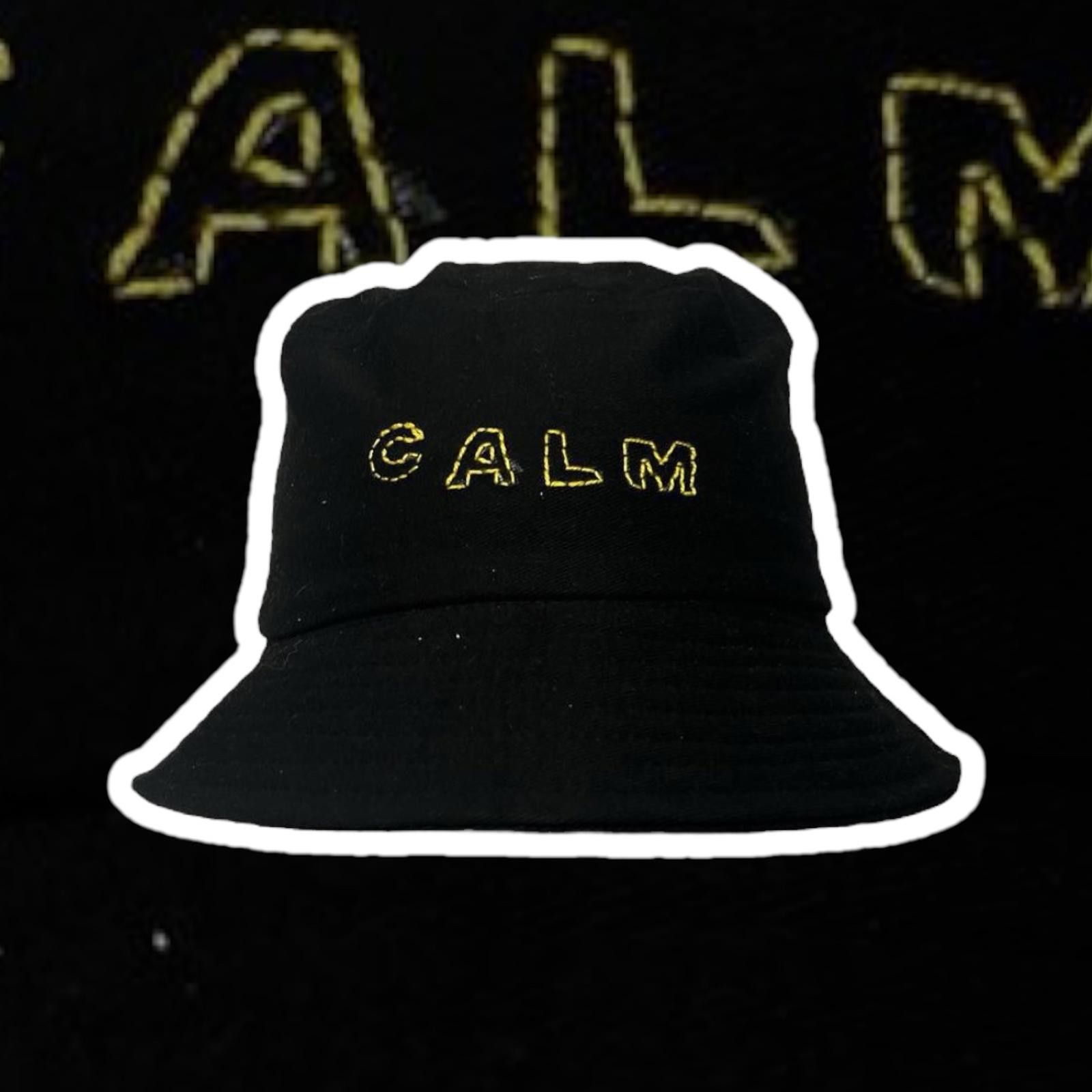 Designer Stylish Black CALM Bucket Hat Size ONE SIZE - 1 Thumbnail