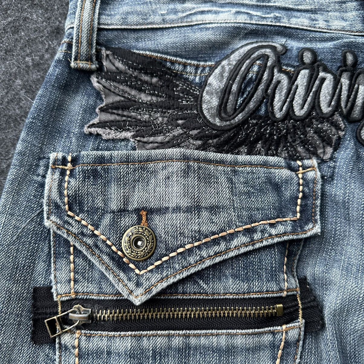 Le Grande Bleu (L.G.B.) Oririn Jeans Embroidery Wings Distressed Denim W34 D663 Size US 34 / EU 50 - 4 Thumbnail
