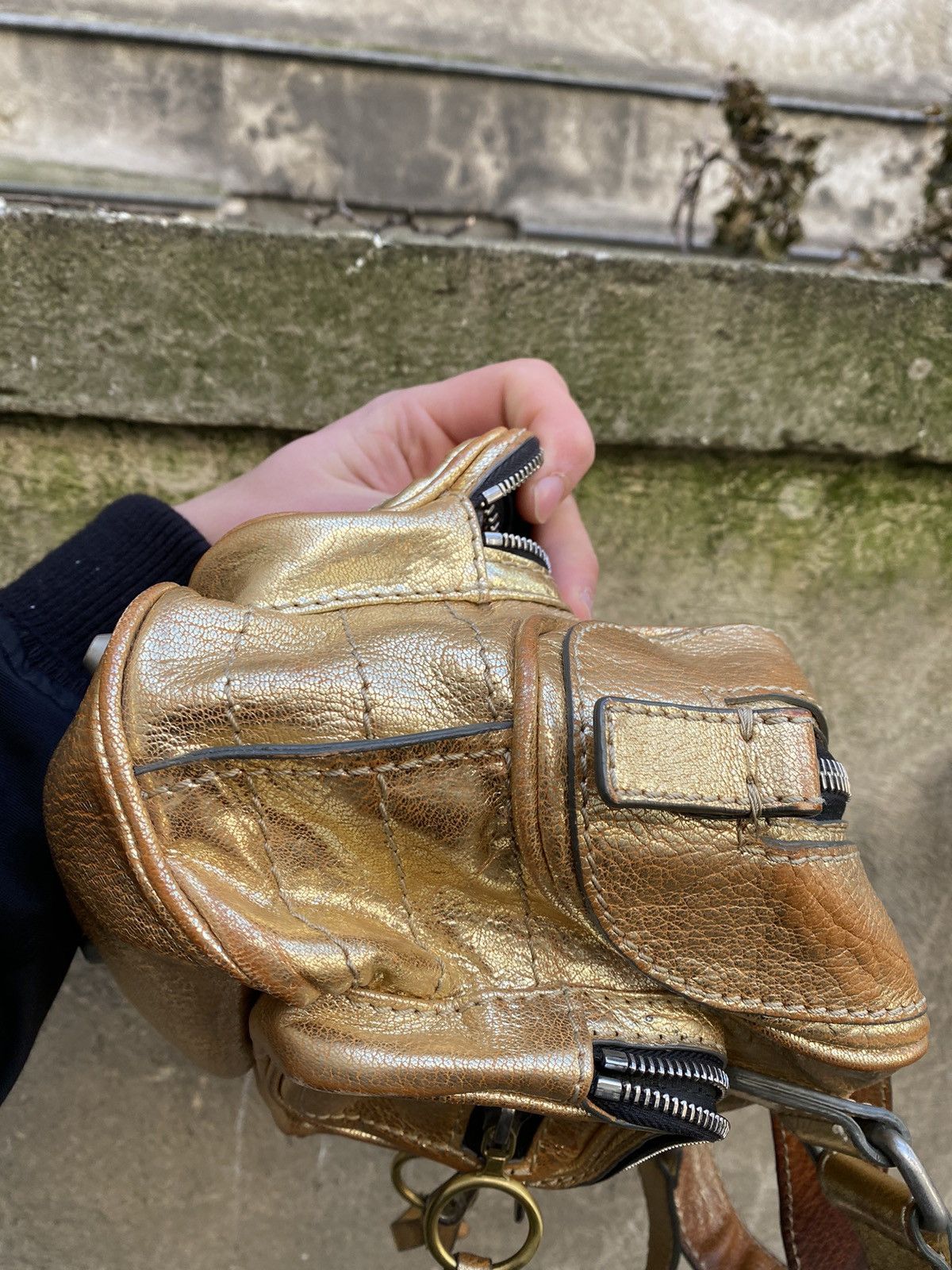 Chloe Vintage Leather Multipocket Y2K Handbag