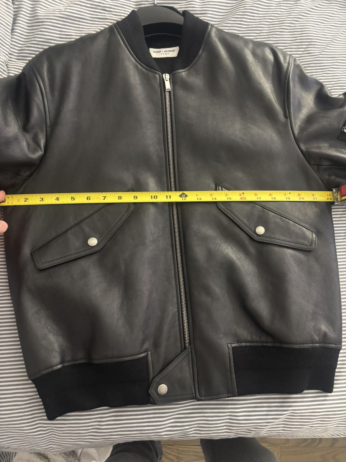 Saint Laurent Paris Saint Laurent Paris Classic Leather Bomber Jacket Size 52 Size US L / EU 52-54 / 3 - 7 Thumbnail