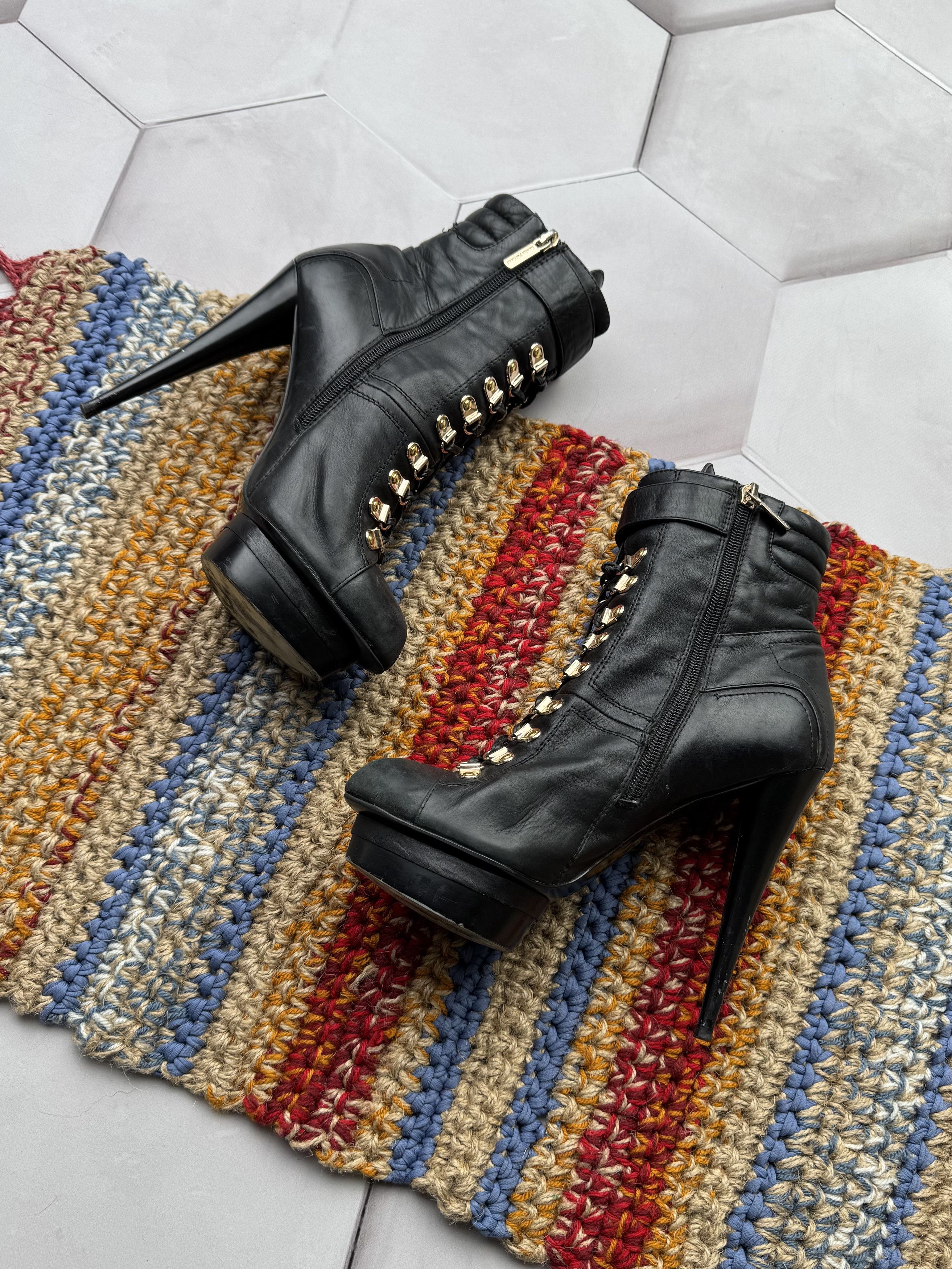 Japanese Brand Vintage Leather Heels With Belt (E4) Size US 9 / IT 39 - 4 Thumbnail