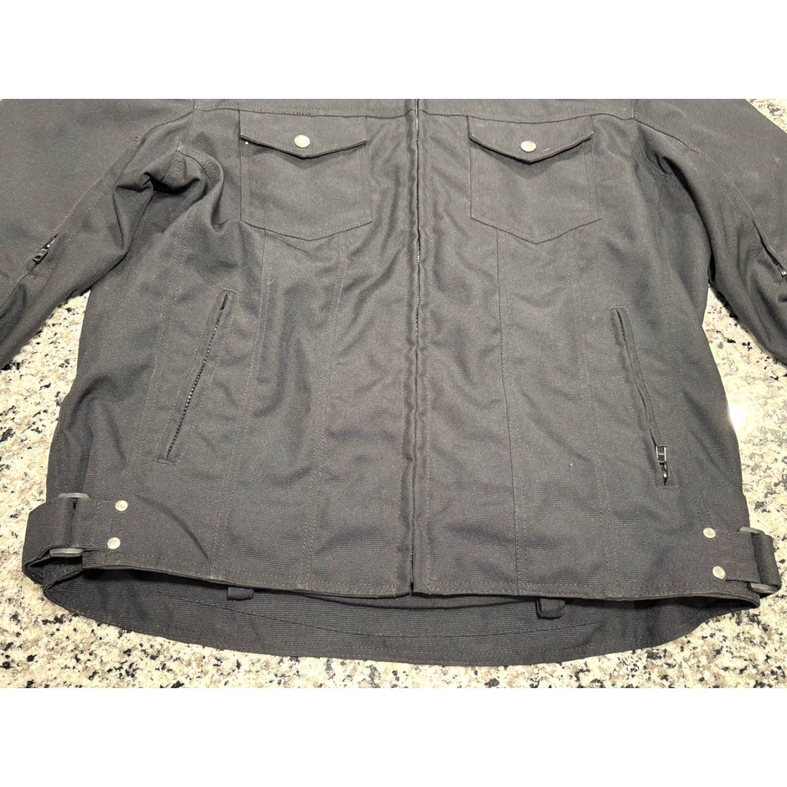 Vintage Street & Steel Jacket Black L Adult Regular Regular Size Large Men Cycling Riding Motorcycle Wind-Resistant Zip Band Collar Logo Canvas Cotton Size US L / EU 52-54 / 3 - 3 Thumbnail