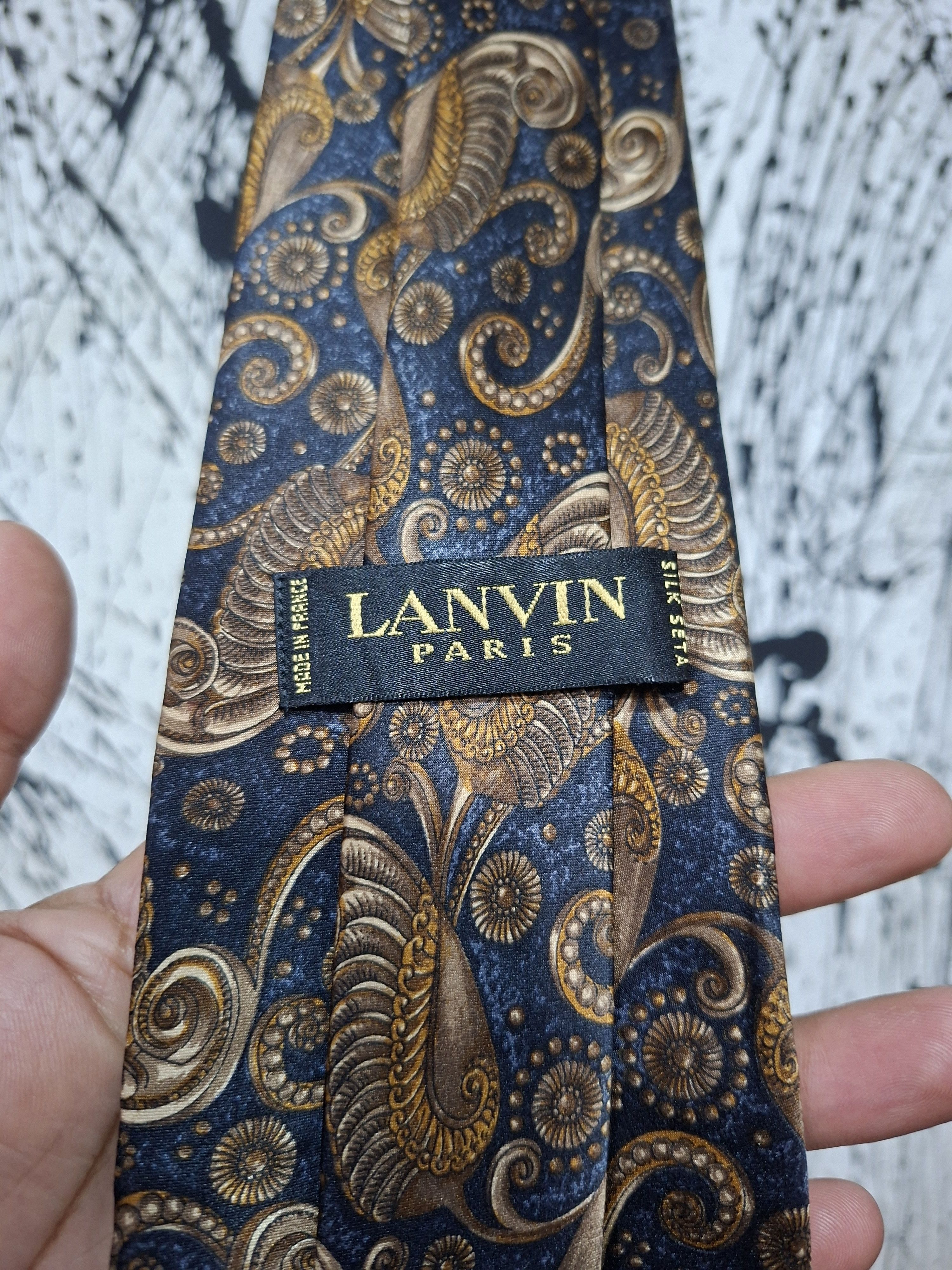 Lanvin LANVIN PARIS PAISLEY PATTERN 100% SILK TIE Size ONE SIZE - 4 Thumbnail