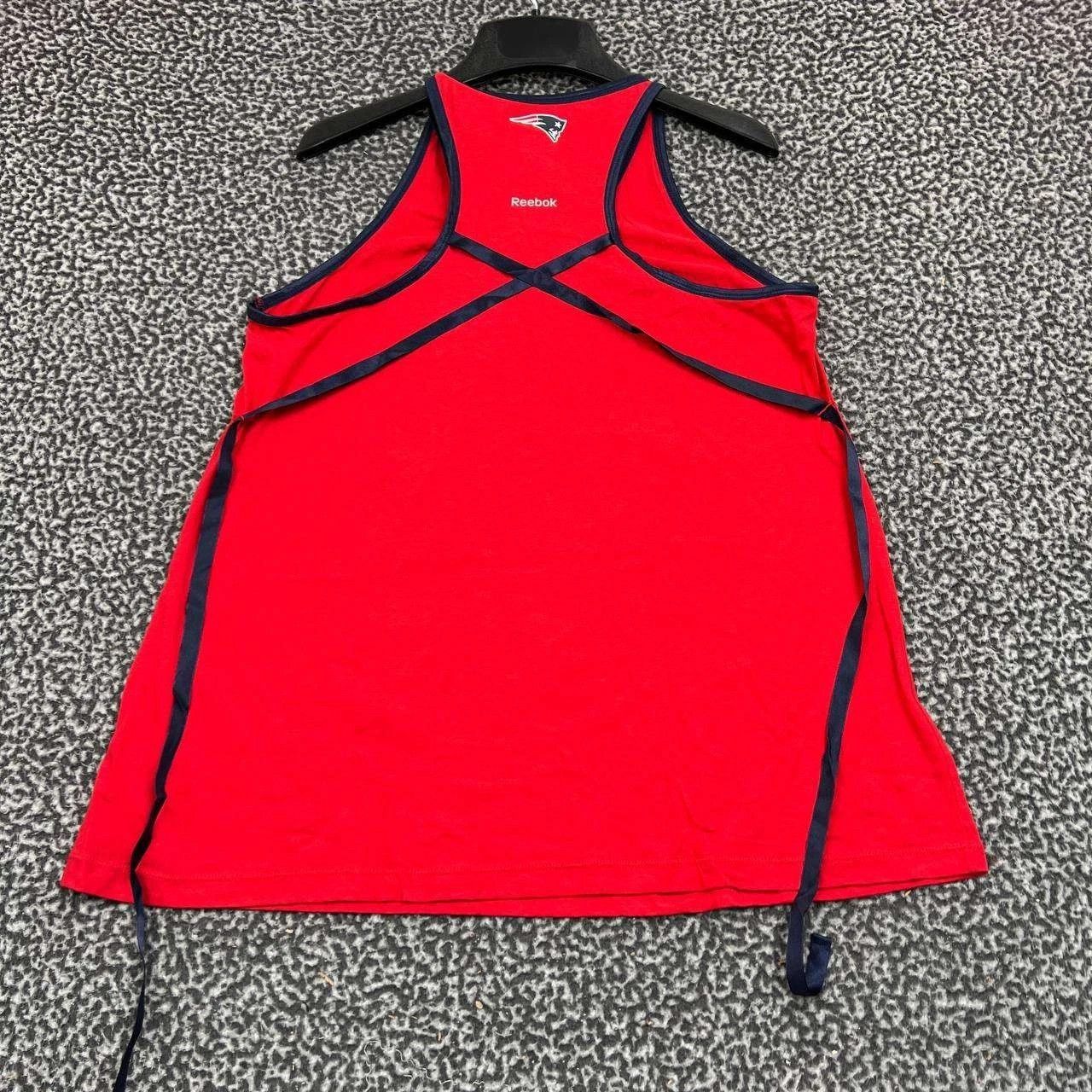 Reebok New England Patriots Shirt Women Red Sleeveless Top New L Size L / US 10 / IT 46 - 2 Thumbnail